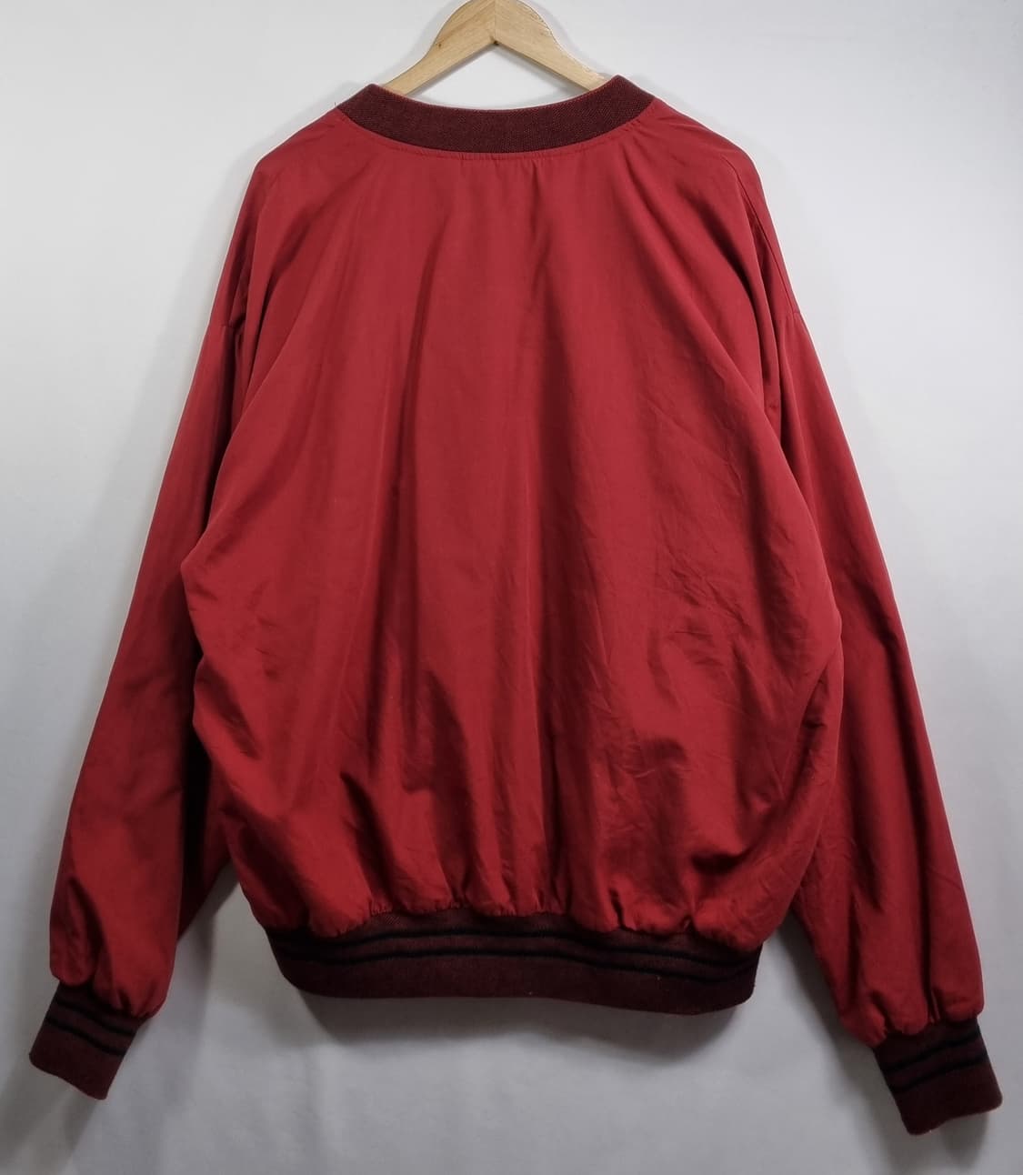 오버핏 L ) 폴로랄프로렌 와인컬러 빈티지 브이넥 웜업 맨투맨 상품이미지2