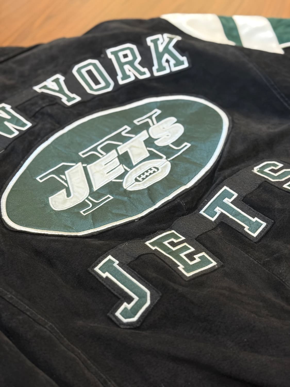 glll어패럴그룹 NFL 올드스쿨 바시티 가죽 래더자켓 뉴욕제츠 상품이미지8