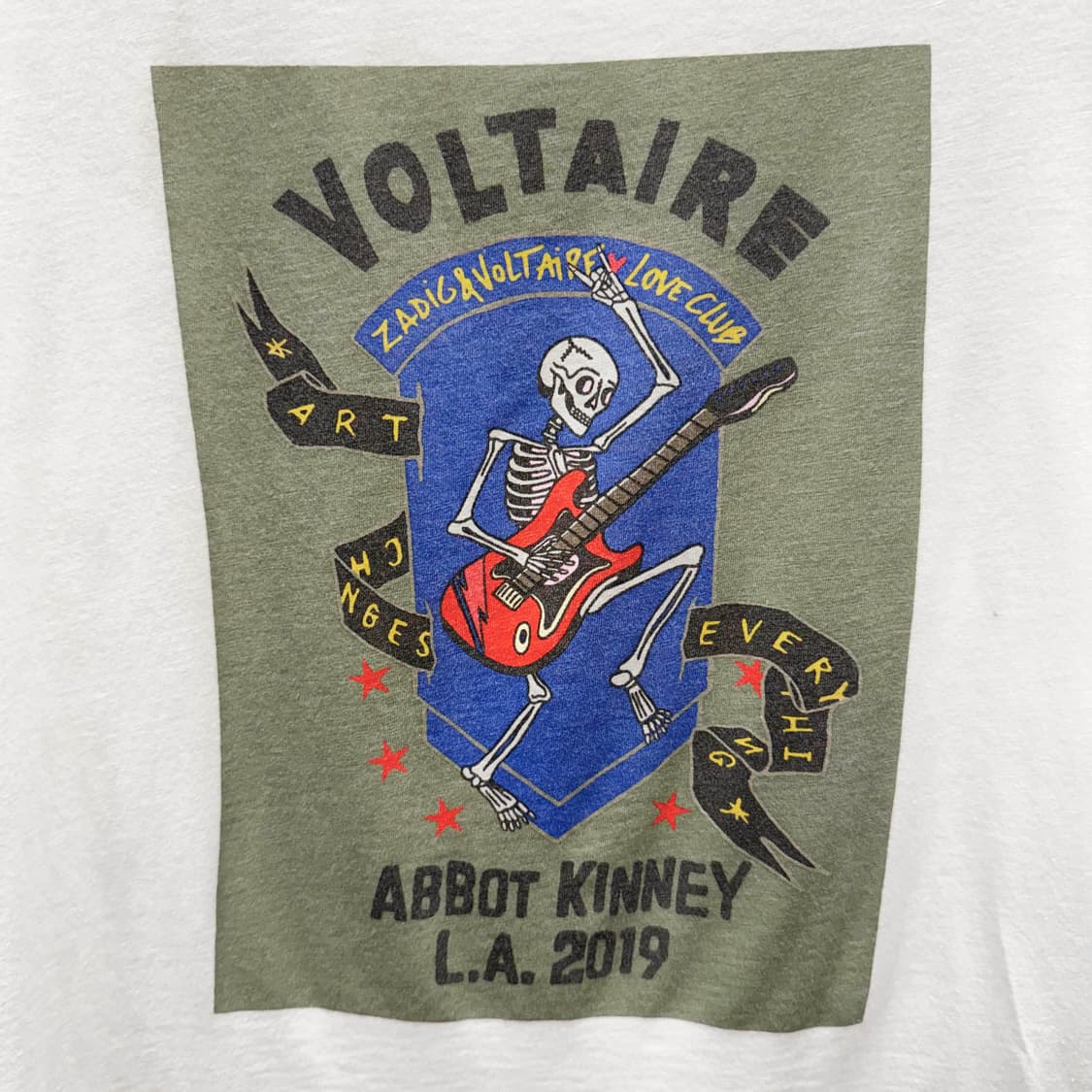 쟈딕 앤 볼테르 반팔 티셔츠 스켈레톤 그래픽 프린팅 디테일 화이트 상품이미지6