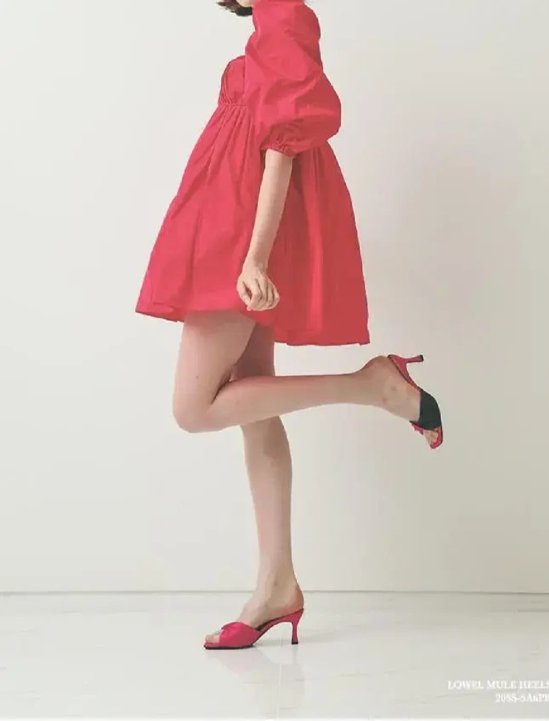 셰르뚜아서울로웰뮬힐핫핑크히메새틴샌들발레코어단화하이힐245달천핀터깔히메갸루 상품이미지5