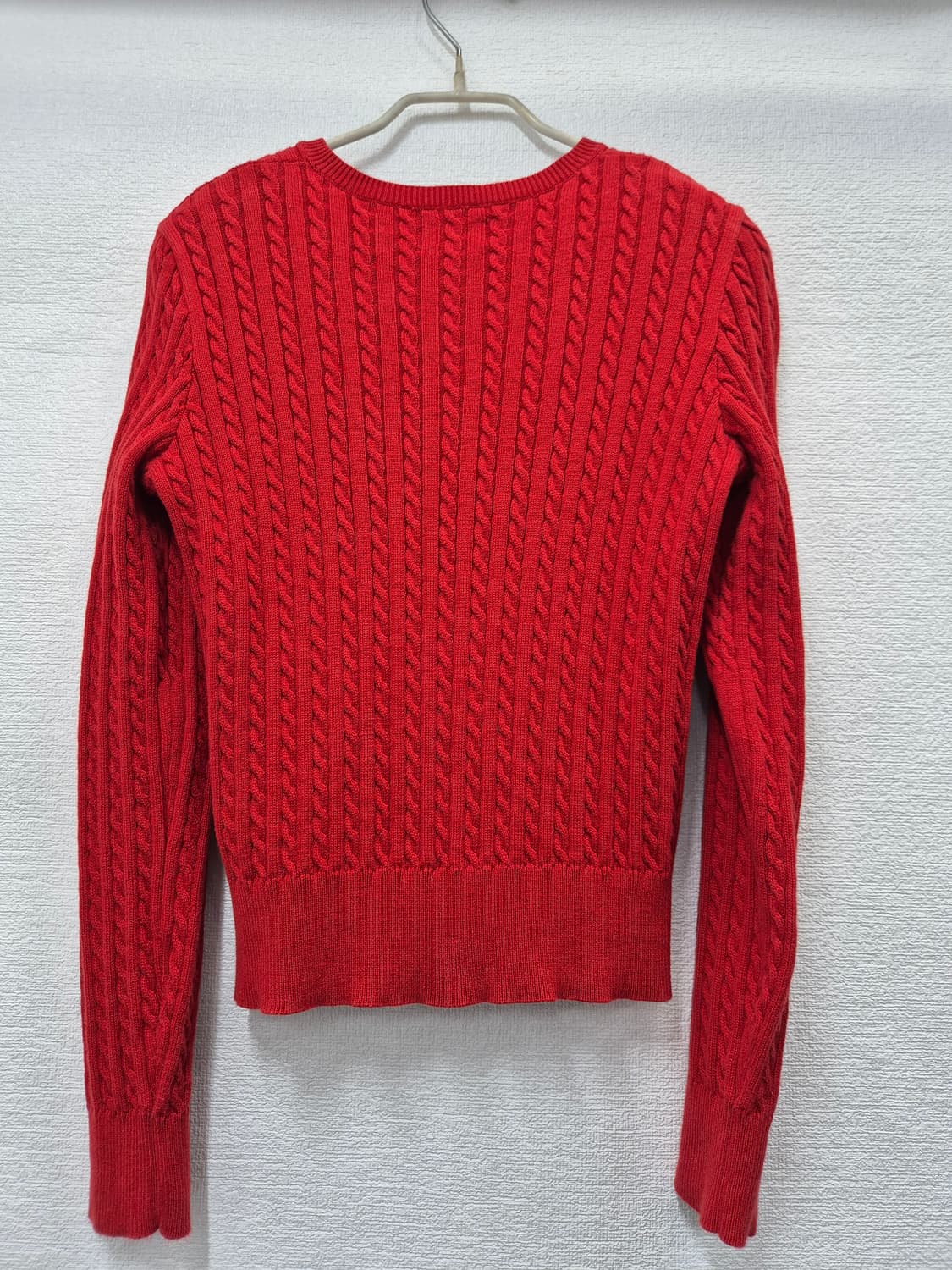폴로  케이블 니트 가디건 레드 / 55 (정품) 상품이미지4