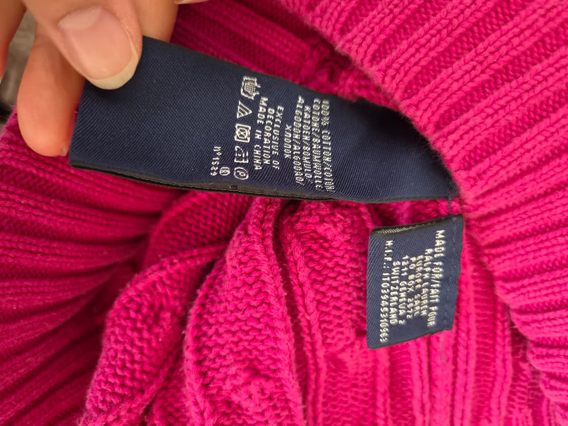 랄프로렌스포츠 여성 브이넥케이블니트 S사이즈 상품이미지7