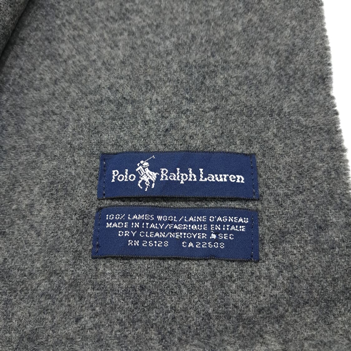 MX554 폴로 90s 이태리판 램스울 그레이 머플러 목도리 상품이미지4