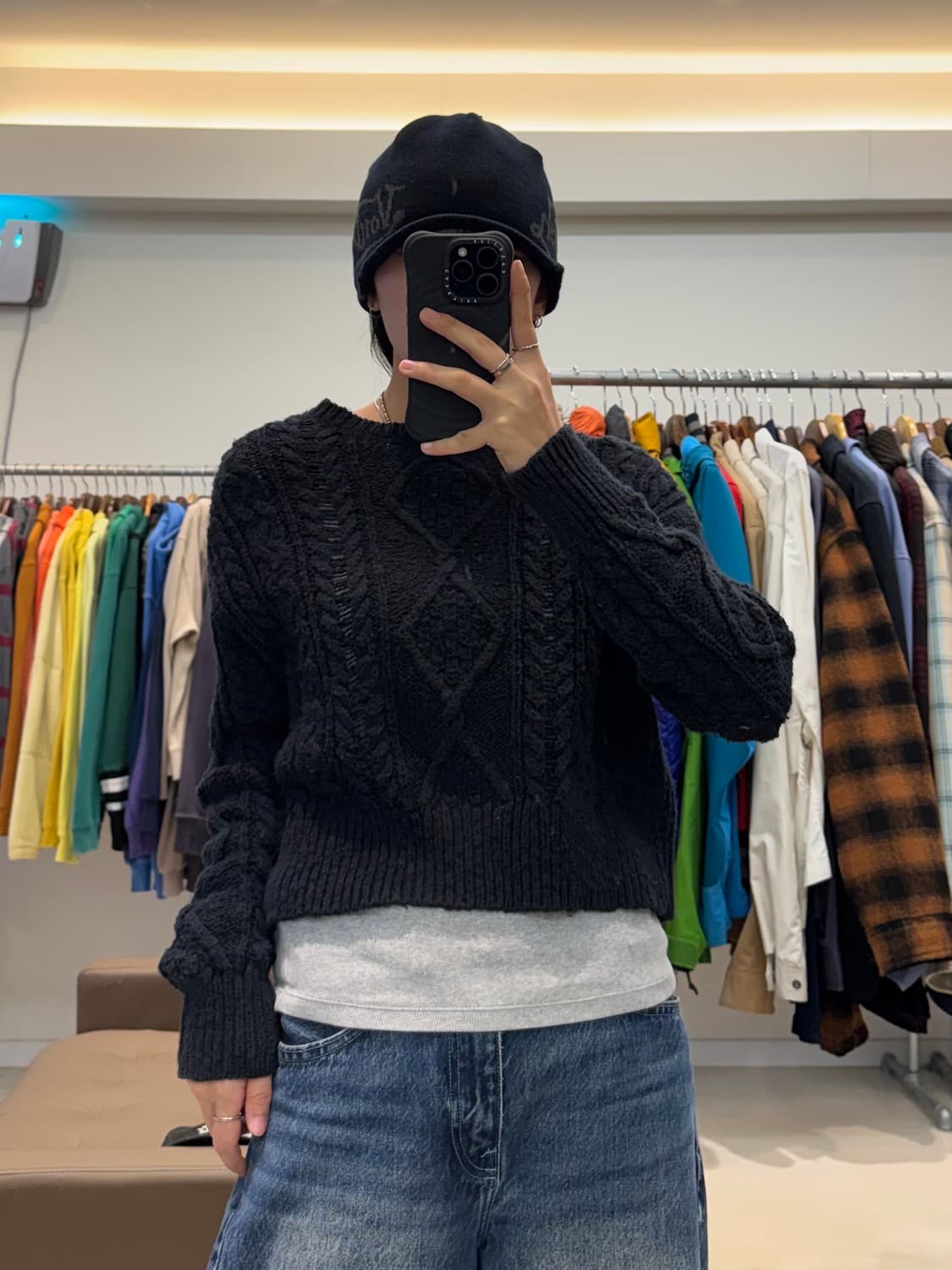 폴로 랄프로렌 데님앤서플라이 크롭 꽈배기니트 상품이미지7