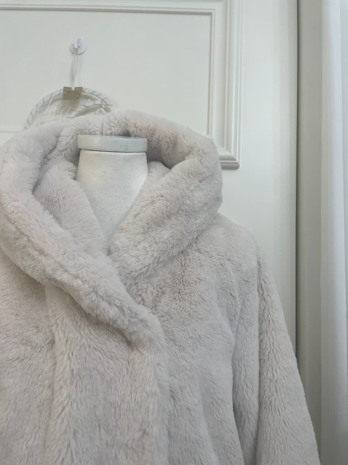 ivory fur hoodie winter jacket(size-S) 상품이미지6
