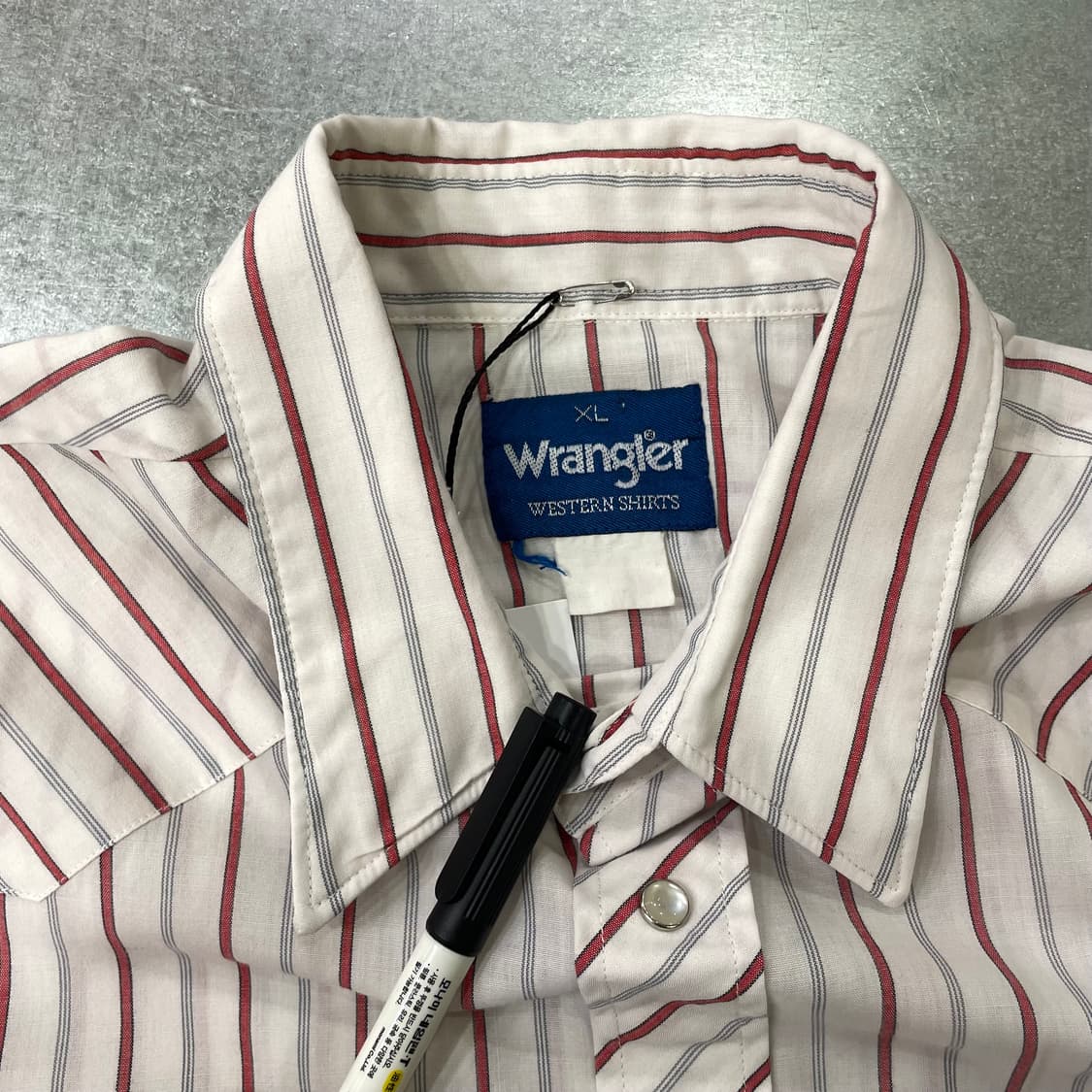 (XL) Wrangler 랭글러 스트라이프 웨스턴 반팔 셔츠  상품이미지6