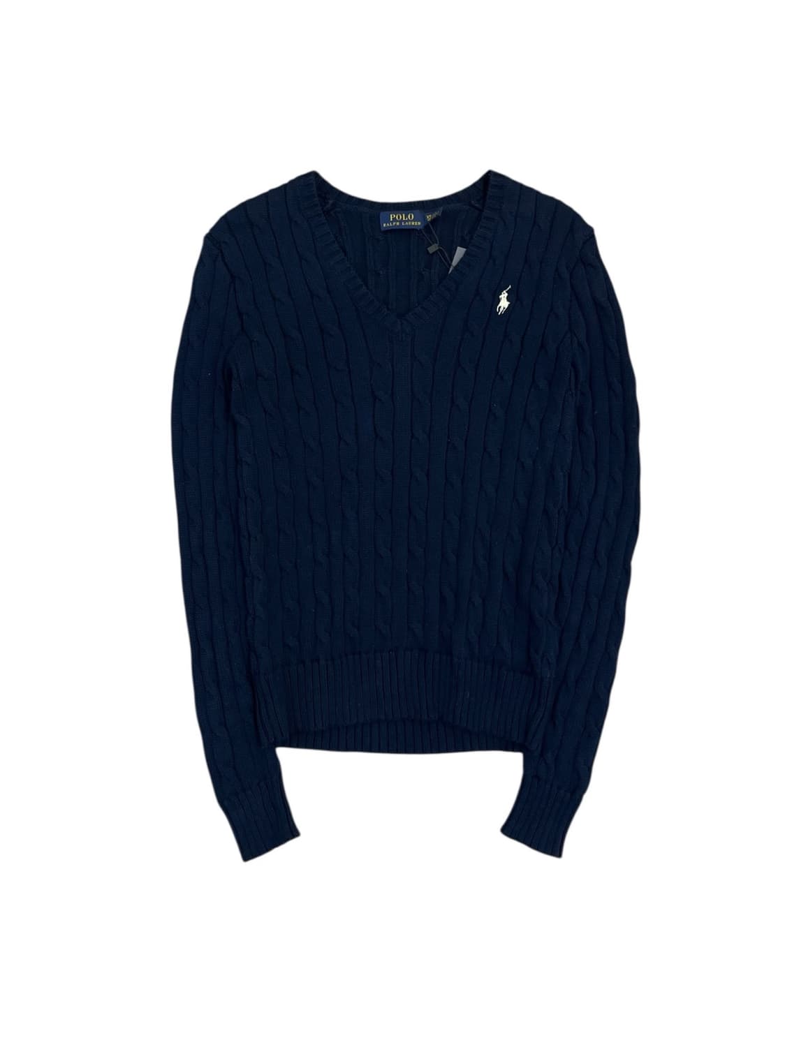 폴로 랄프로렌 꽈배기 브이넥 니트 네이비 XS #csz3667 상품이미지3