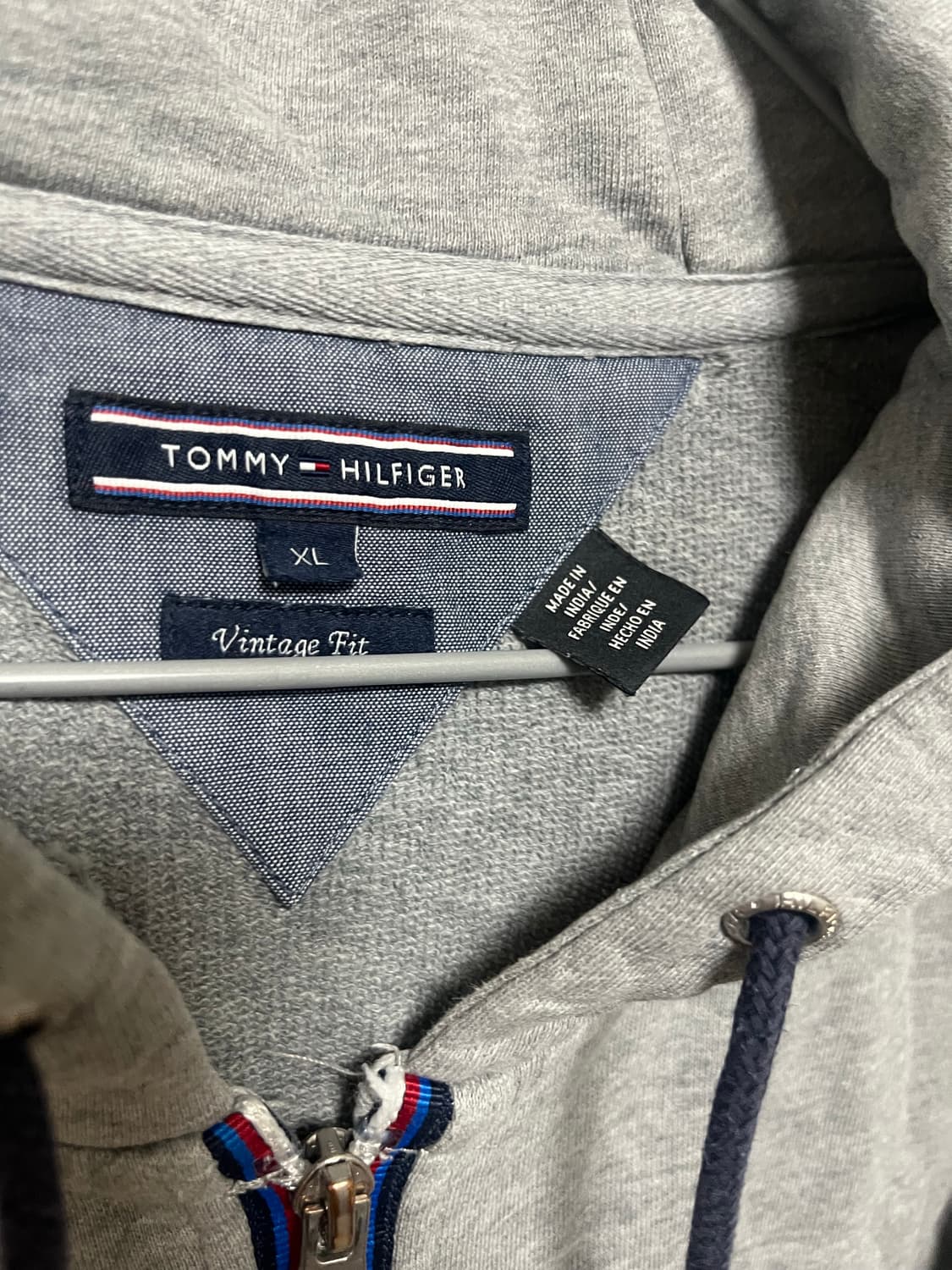 타미 힐피거 회색 후드집업 상품이미지4