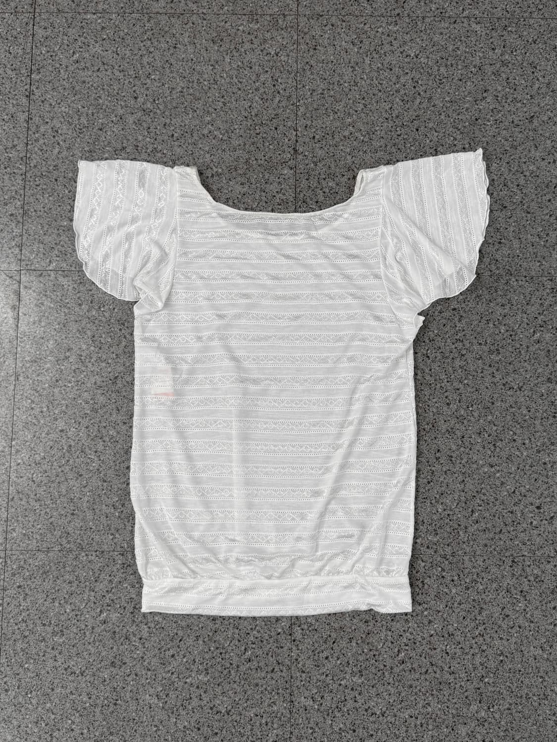 vintage punching flutter sleeve top 상품이미지3