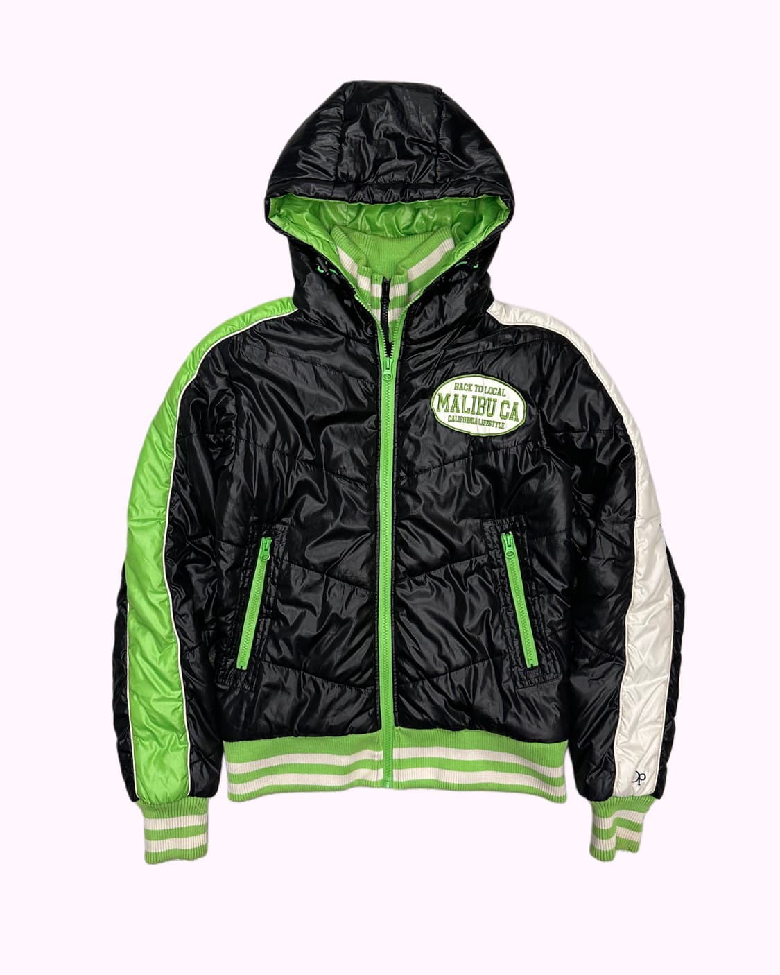 green patch layered padding 상품이미지1