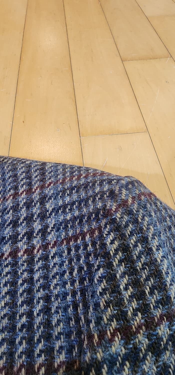 브라운 체크 트위드 모직자켓 L~슬림XL 상품이미지7