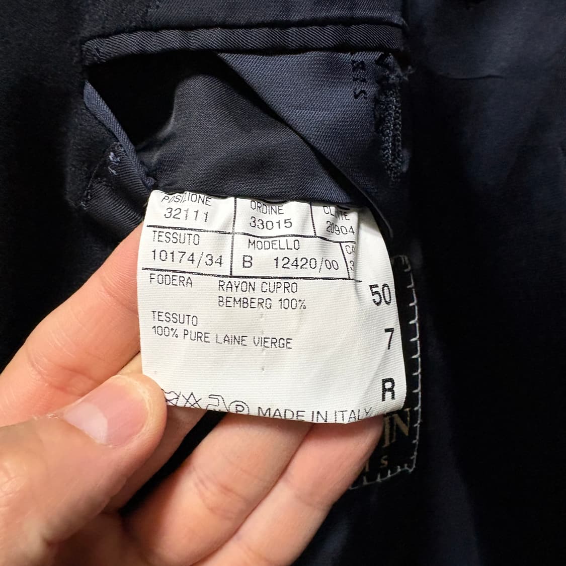 랑방 ITALY MADE 더블 브레스티드 울 금장블레이저 / 네이비,50 상품이미지9