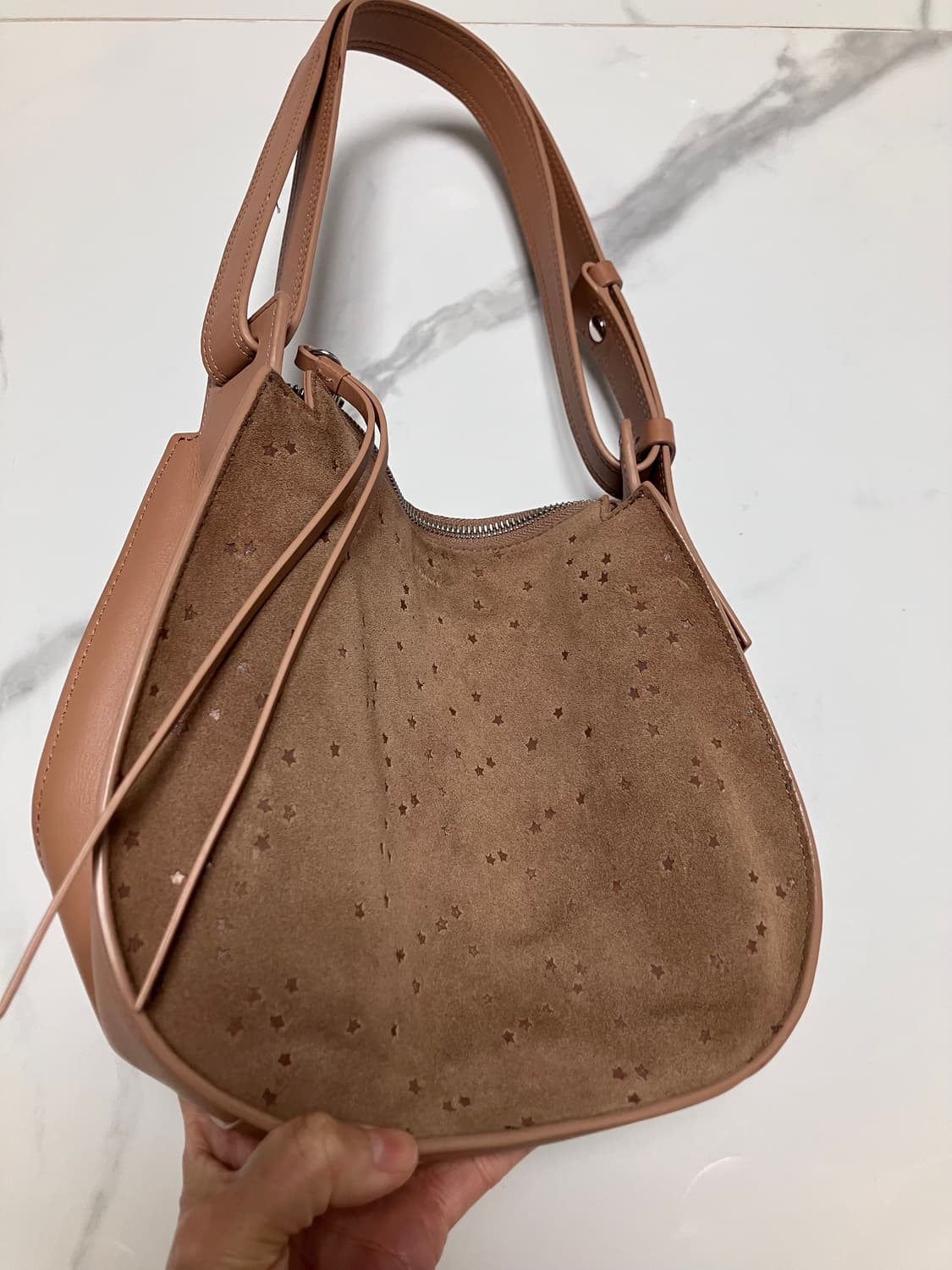 AllSaints 스웨이드 별패턴 숄더백 토트백 상품이미지5