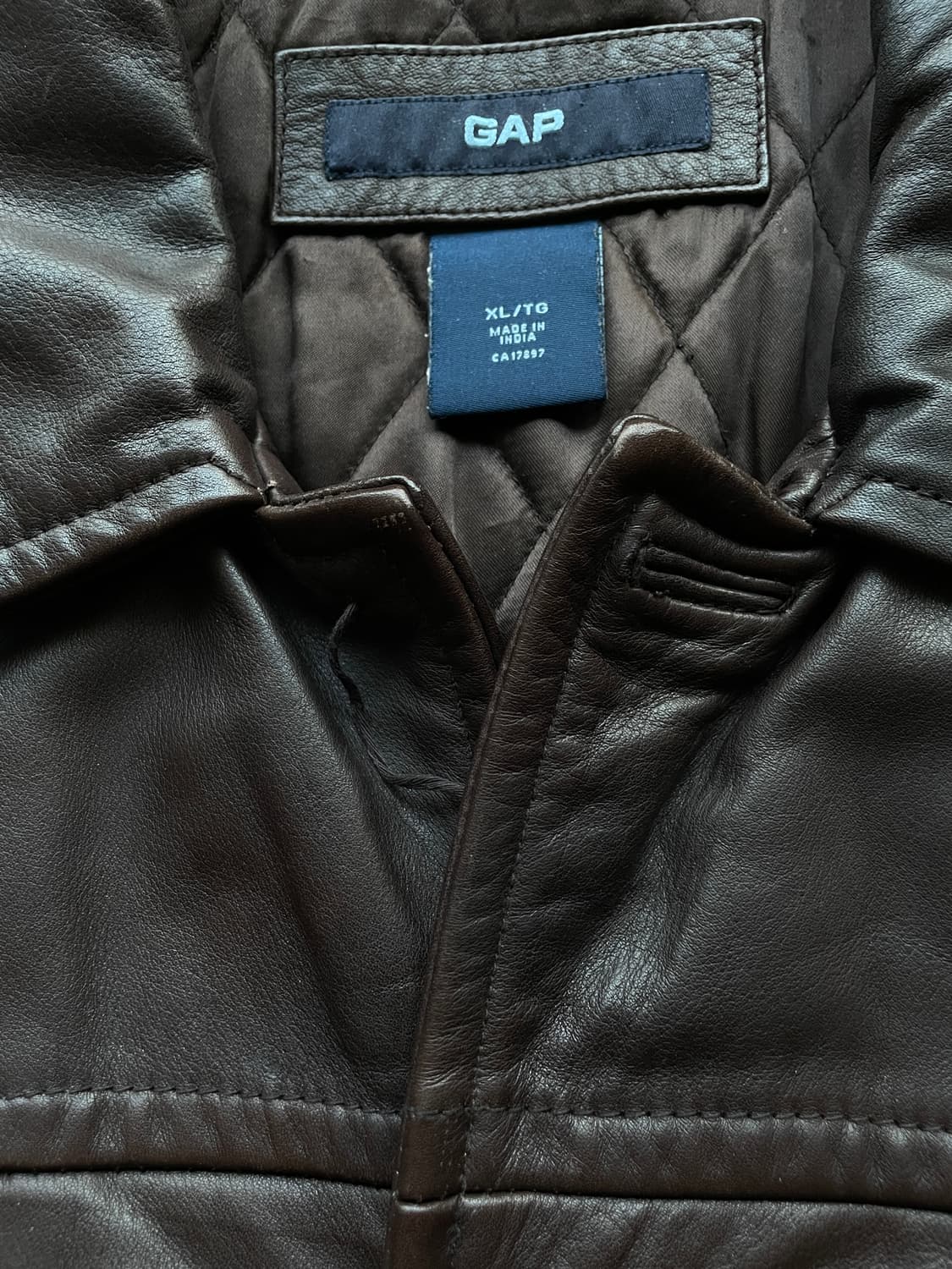 90s 올드갭 레더 카코트 브라운 gap carcoat 상품이미지4