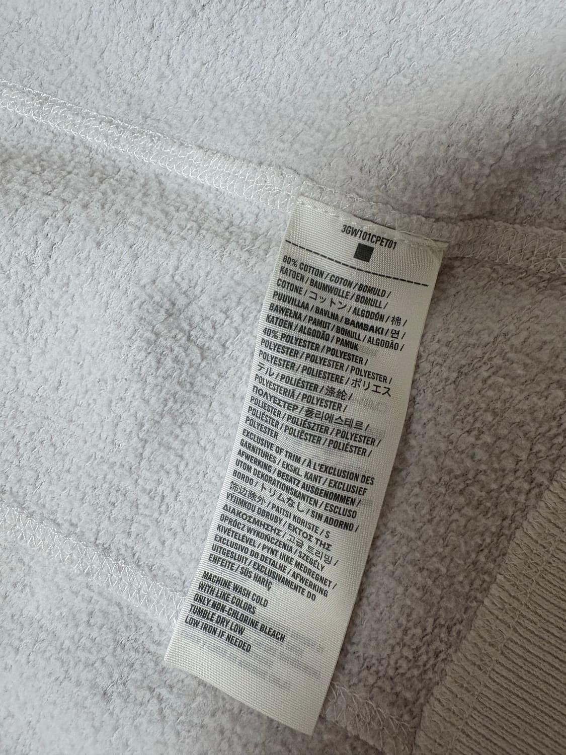 아베크롬비 버튼 후드집업 화이트 S 딱붙핏 상품이미지5