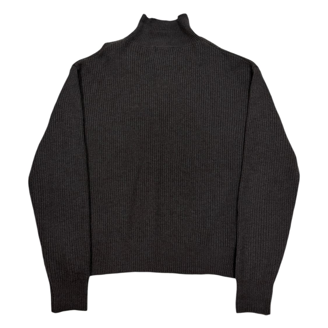 아트이프액츠 울 브라운 하프 반집업 니트 L 상품이미지3