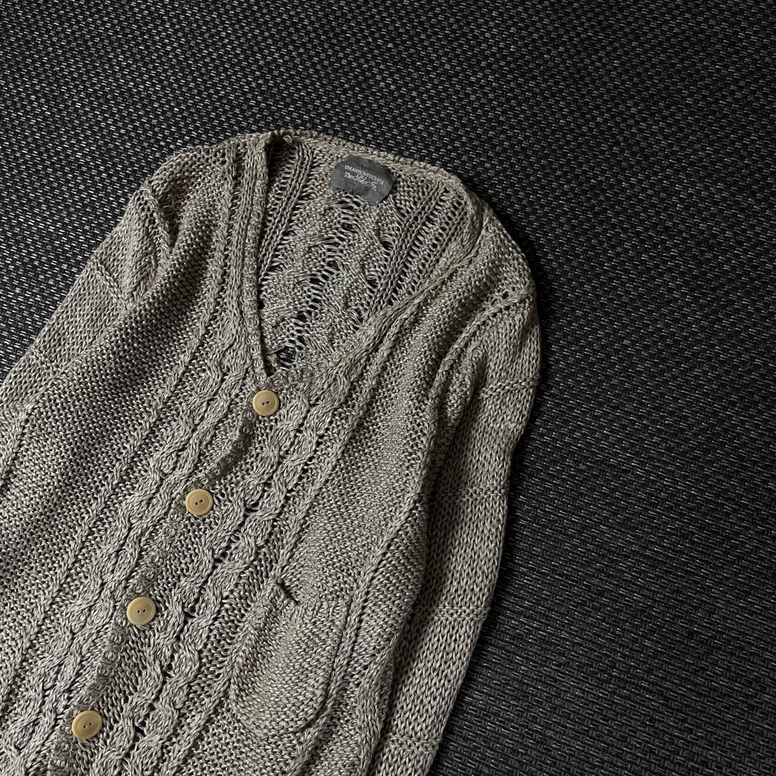 타카히로미야시타 더 솔로이스트 베이지 그물 가디건 M 상품이미지5
