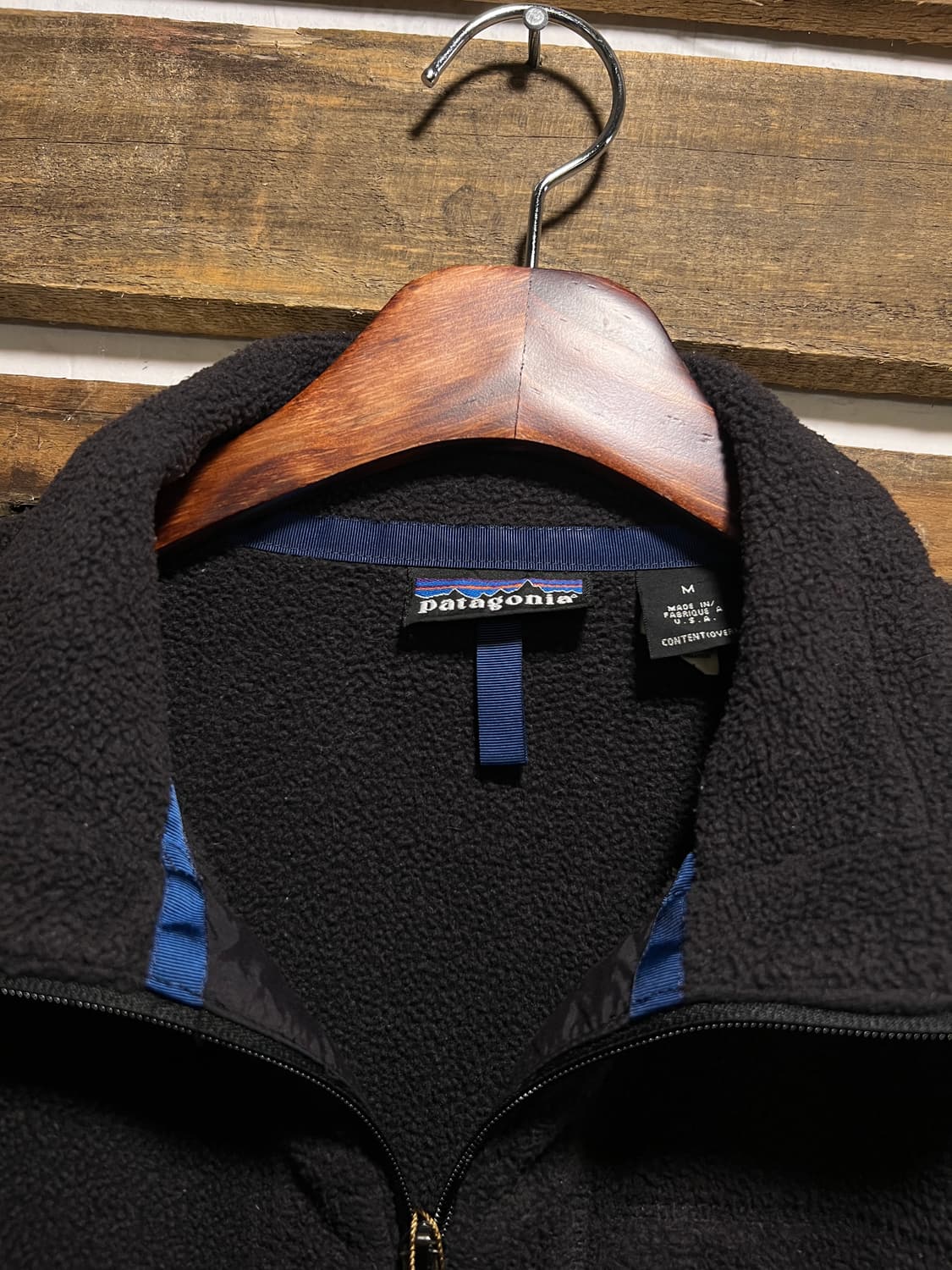 [M]90's 파타고니아 레트로 Made in USA 블랙 플리스 자켓 상품이미지2
