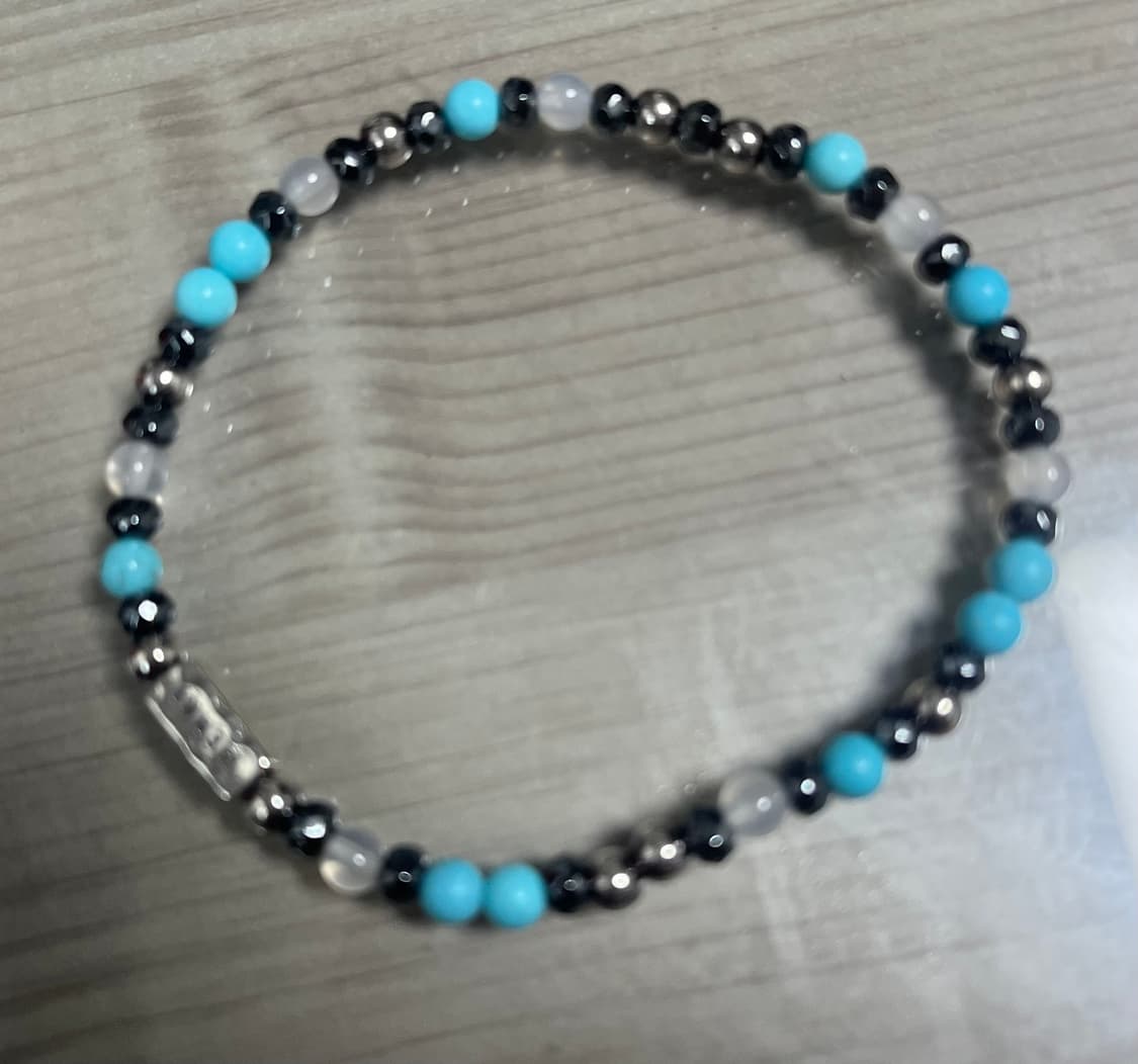 애끼 크라운듀 스카이블루 믹스 천연석팔찌 상품이미지2