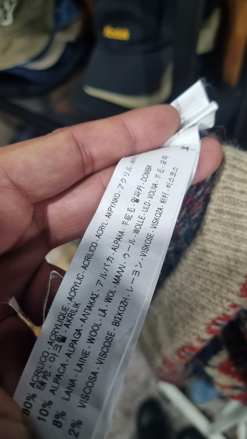 크리스마스템)) 자라맨 알파카 울혼방 무늬니트 100size 상품이미지4