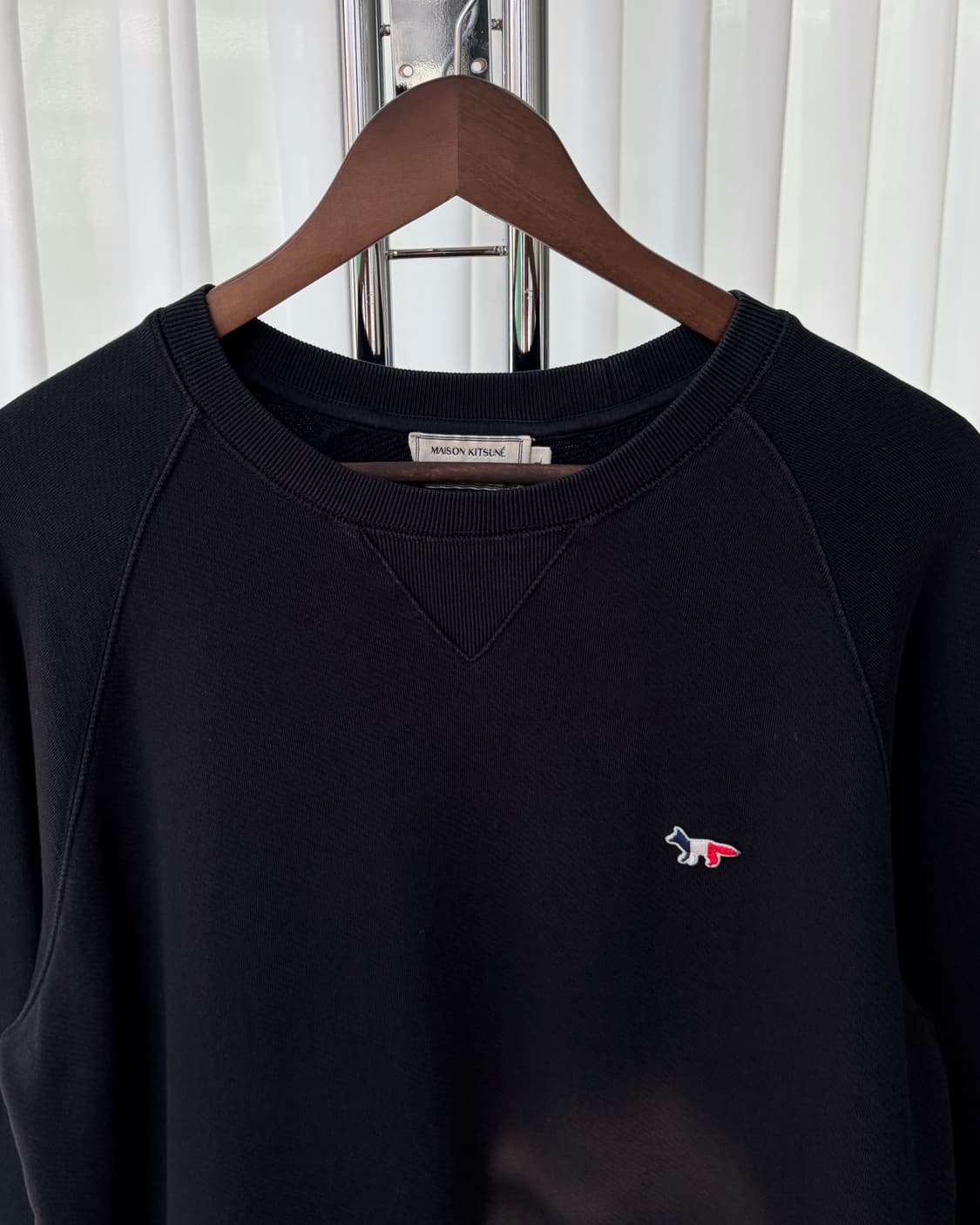 [L]메종 키츠네 트리컬러 폭스 패치 맨투맨 black 상품이미지7
