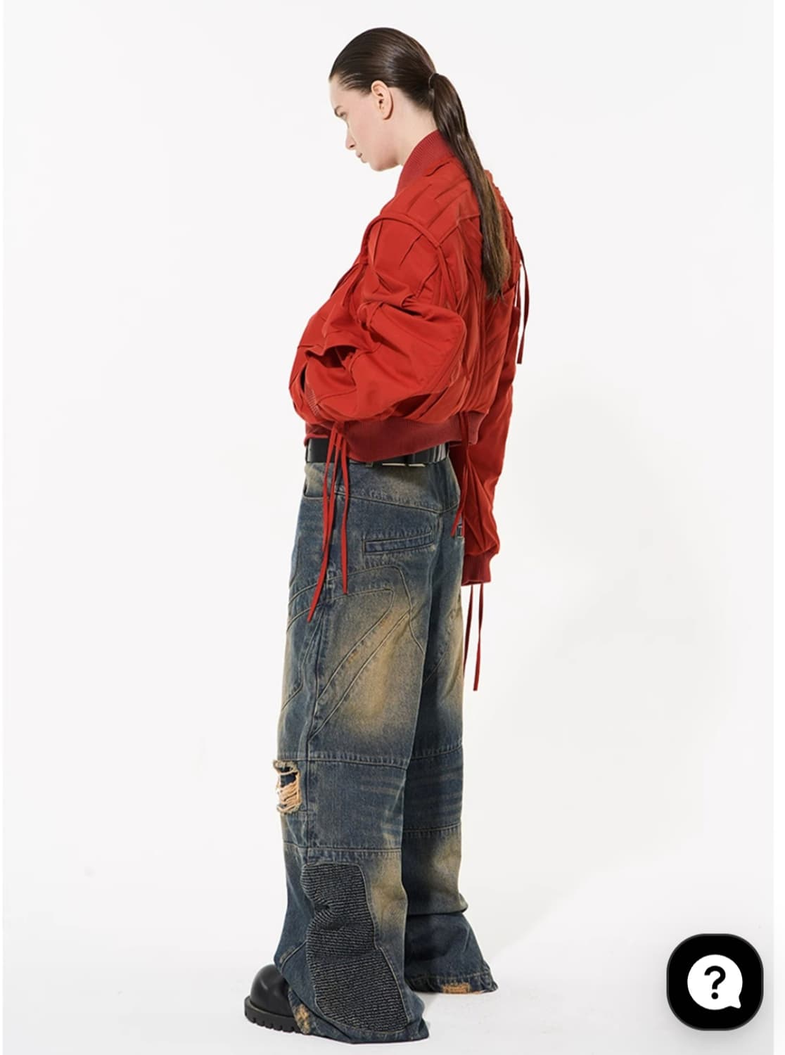 블라인드노플랜 23S/S 디스트레스드 데미지 데님팬츠(S) 상품이미지3