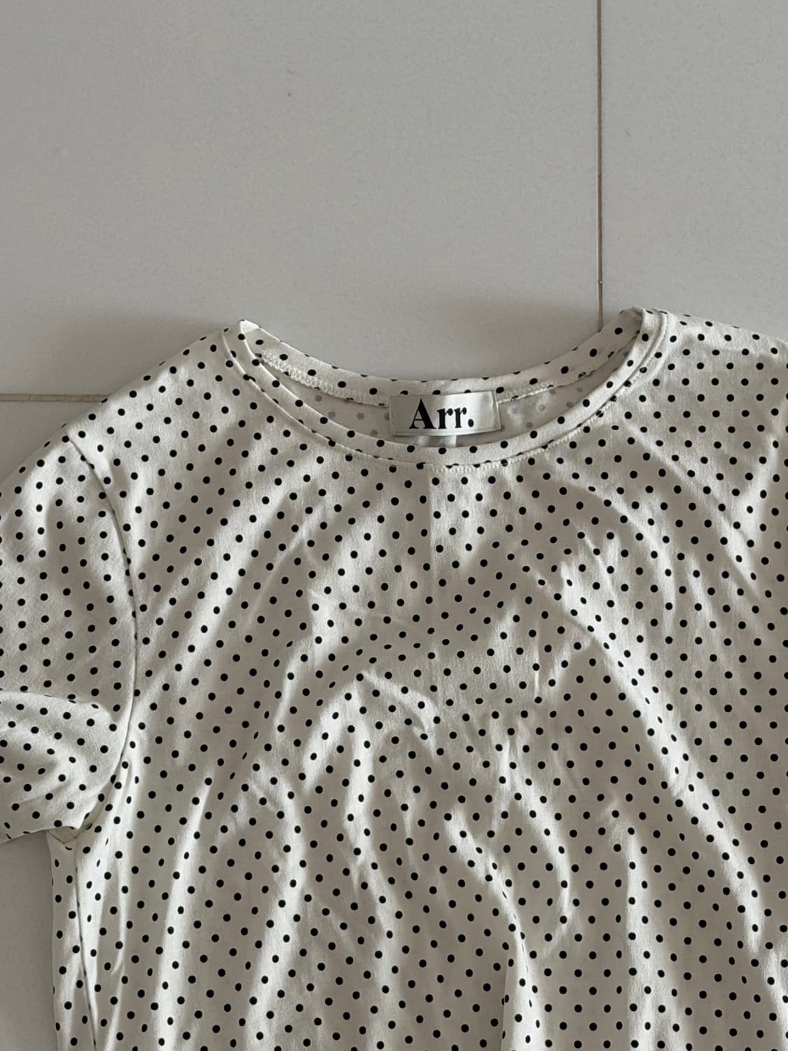 도트 화이트 롱 슬리브  상품이미지5