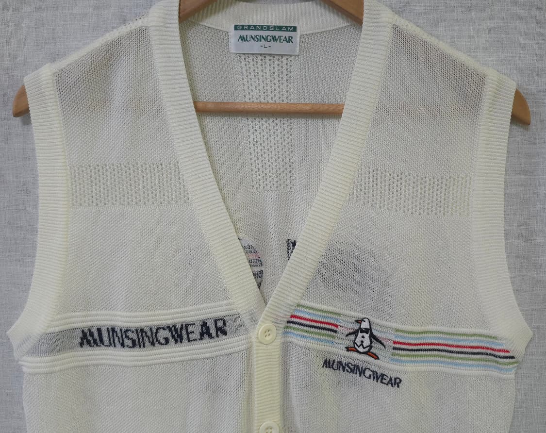 먼싱웨어 일본수입 정품 니트 베스트 골프웨어 여름 조끼 여성 77 상품이미지3