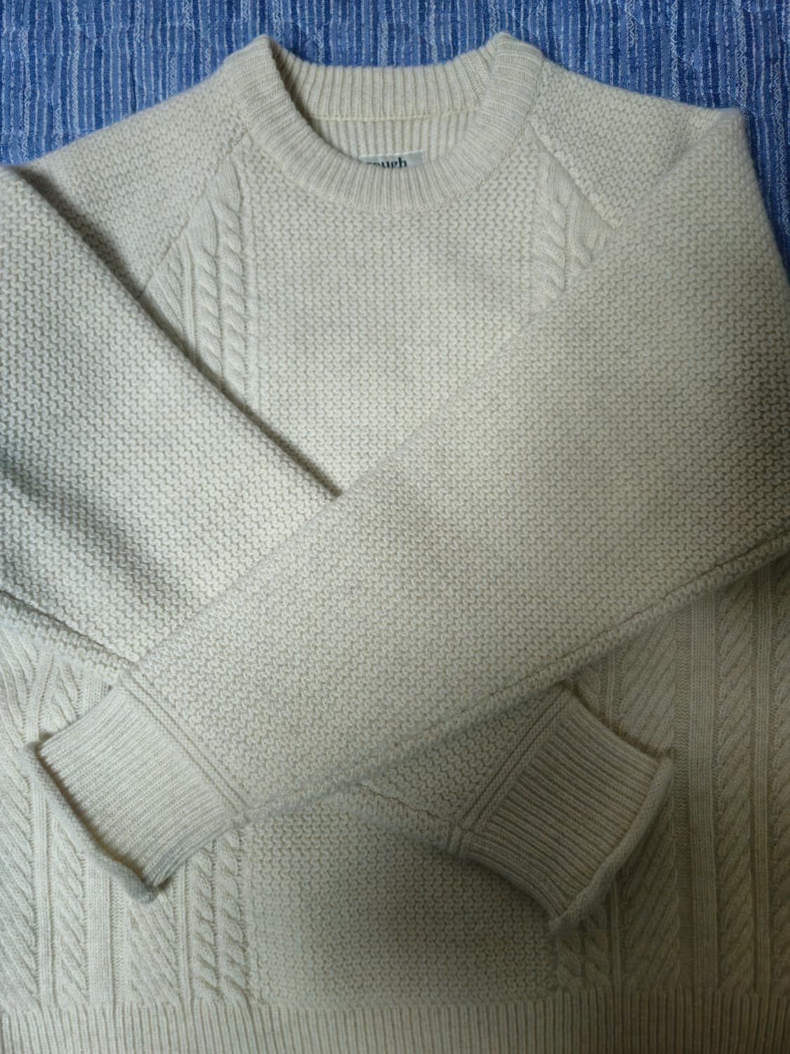 러프사이드 24FW 아란 니트 오트밀 1 사이즈 상품이미지2