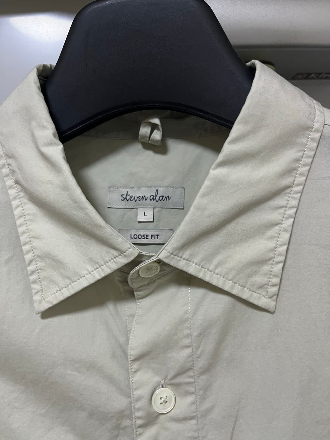 [L] 스티븐알란 타입라이터 에센셜 셔츠 (LIGHT OLIVE) 상품이미지5