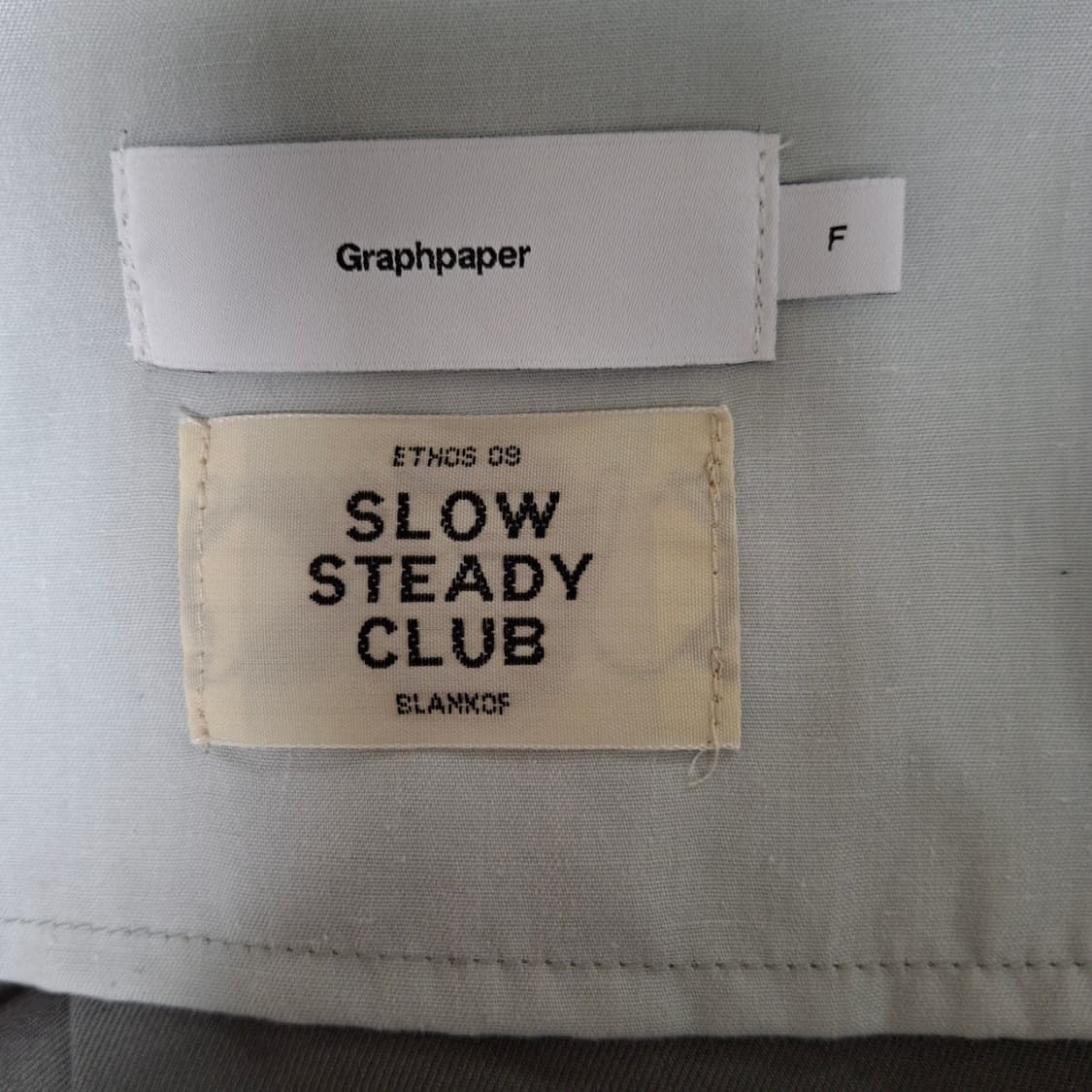 [F] 그라프페이퍼 울써지 와이드 쉐프 트랙팬츠 아가베그린 상품이미지7