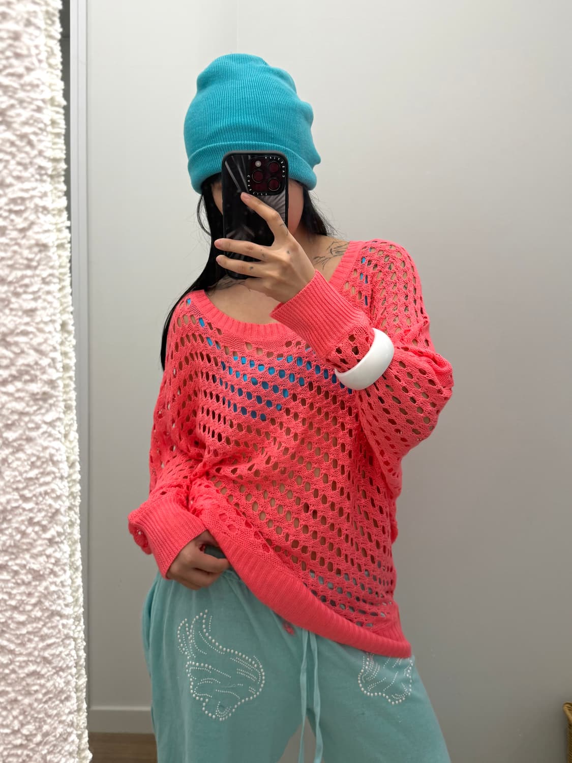 빈티지 y2k 크로셰 그물 니트 상품이미지1