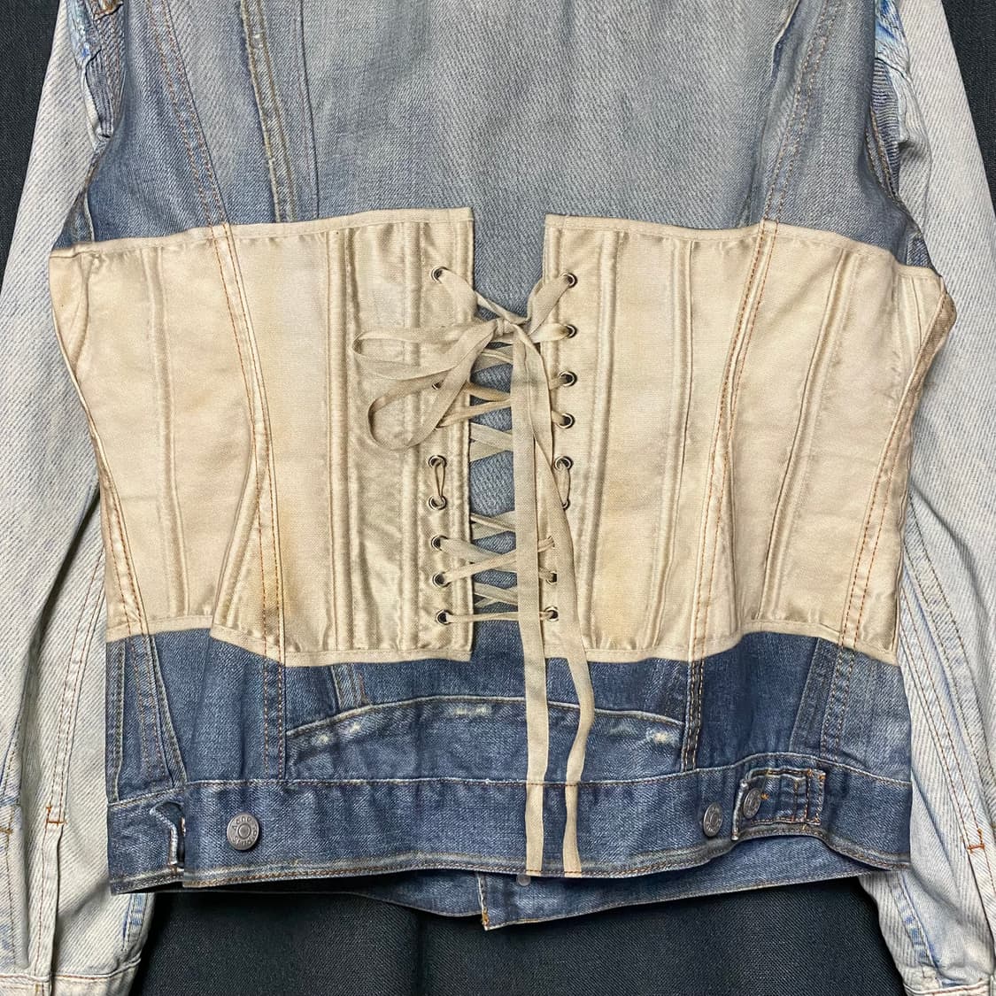 [Acne Studios]아크네 트롱프뢰유 프린트 데님 재킷 48 상품이미지6