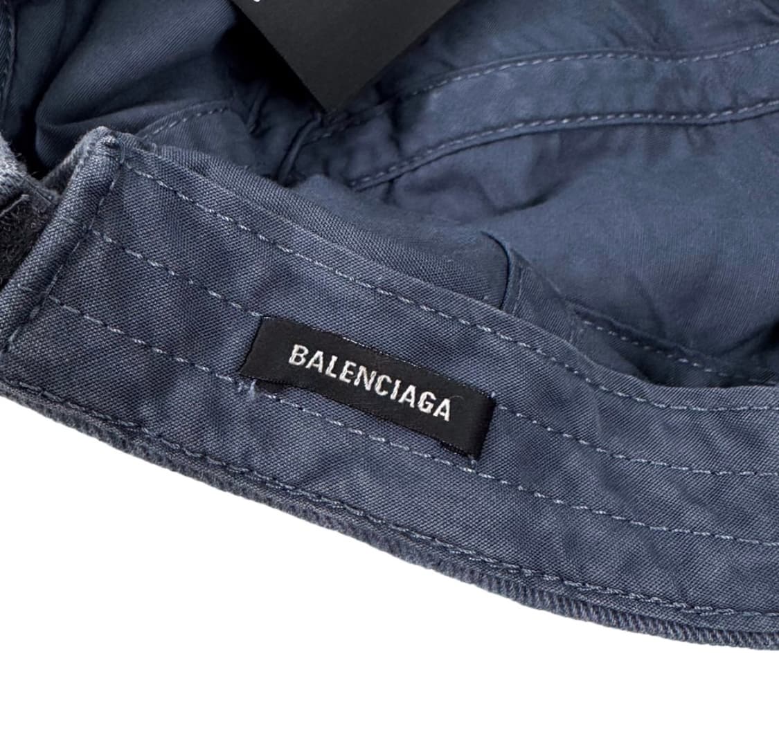 [M] 발렌시아가 23ss 데님 엠브로이드 디스트로이드 볼캡 모자 블루 상품이미지9