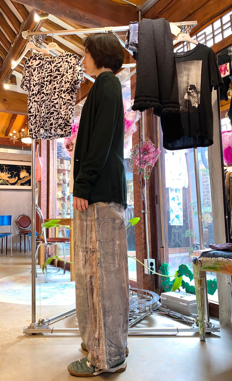 Kolor 테일러디테일 그린 가디건 상품이미지4