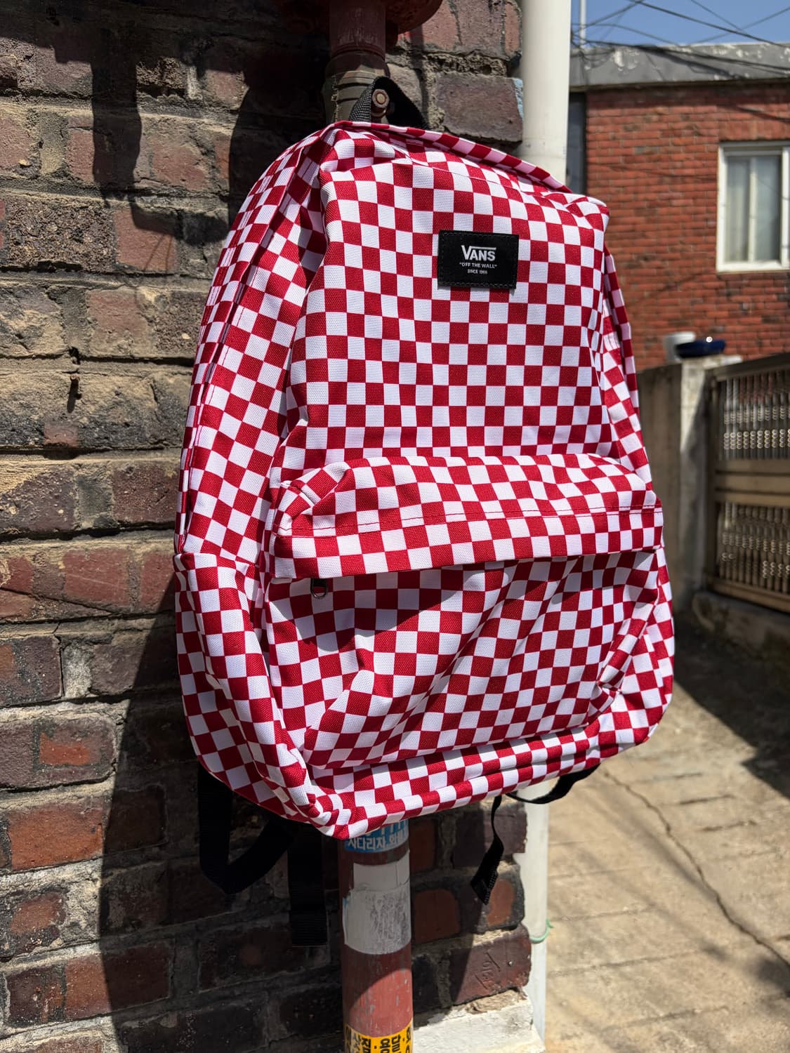 Vans 레드 체커보드 클래식 백팩 상품이미지4