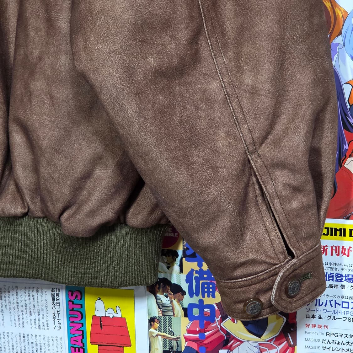 JPN 빈티지 브라운 스웨이드 누빔 봄버 자켓 상품이미지8