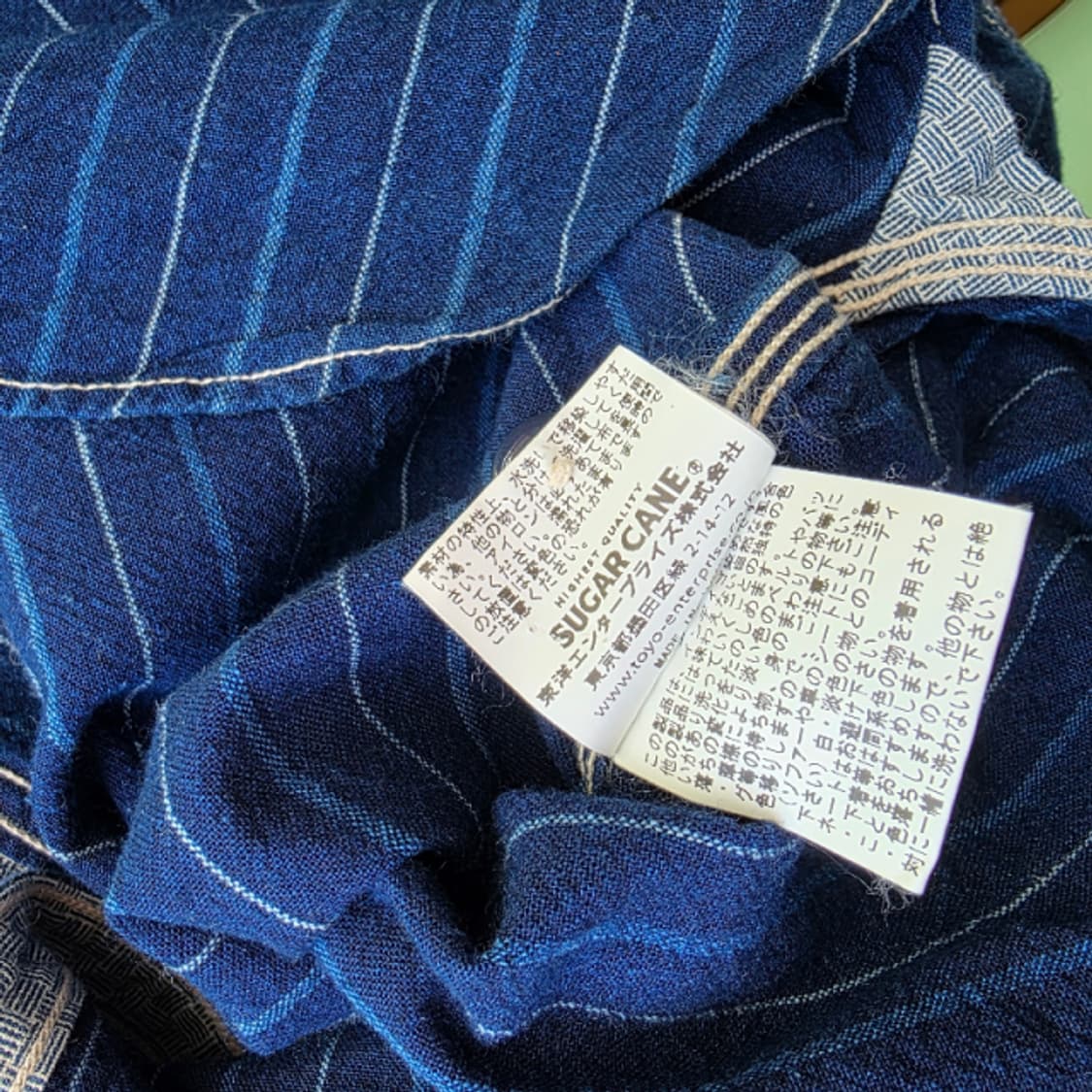 SUGAR CANE 슈가케인 5.2oz 인디고  1/2 워크 셔츠 상품이미지5