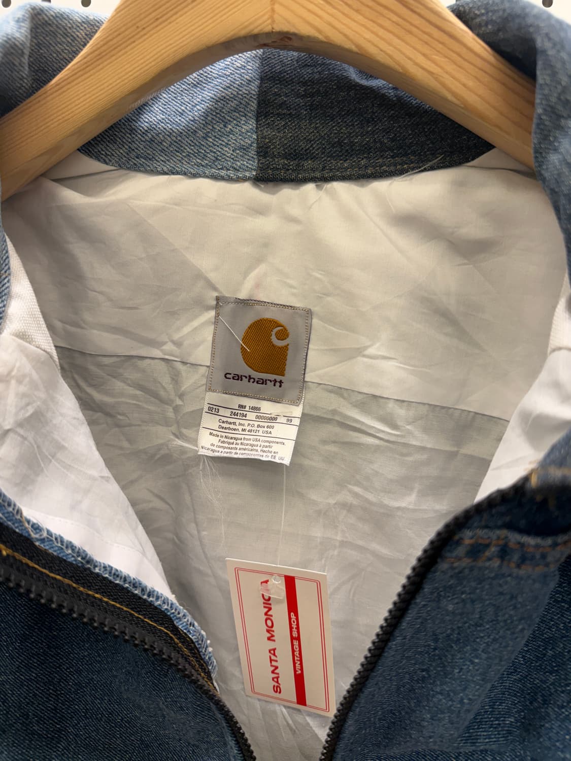칼하트 리워크 패치워크 데님 자켓 U200 상품이미지5