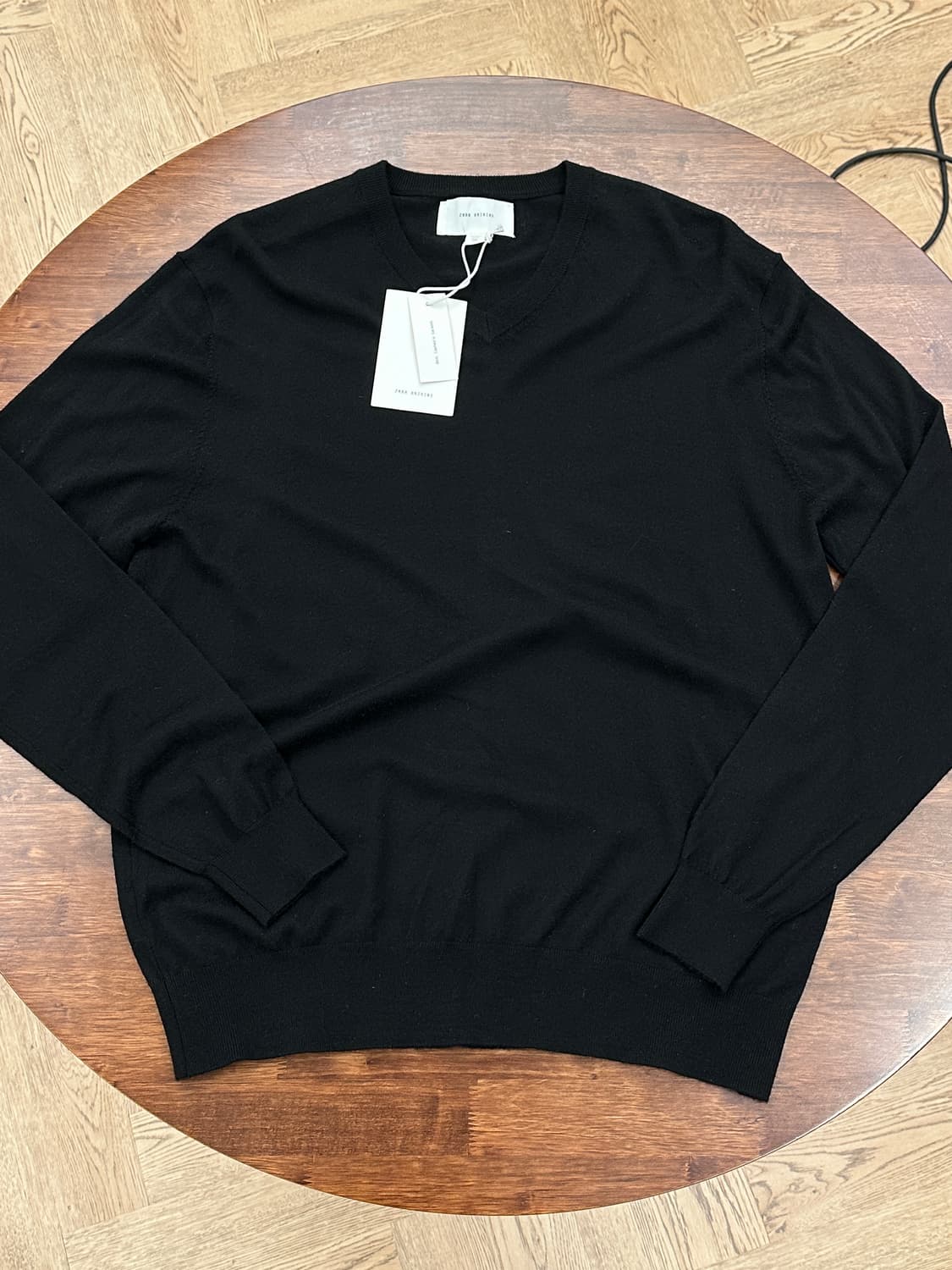[새제품] 자라 오리진 캐시미어 니트 블랙 XL 상품이미지1
