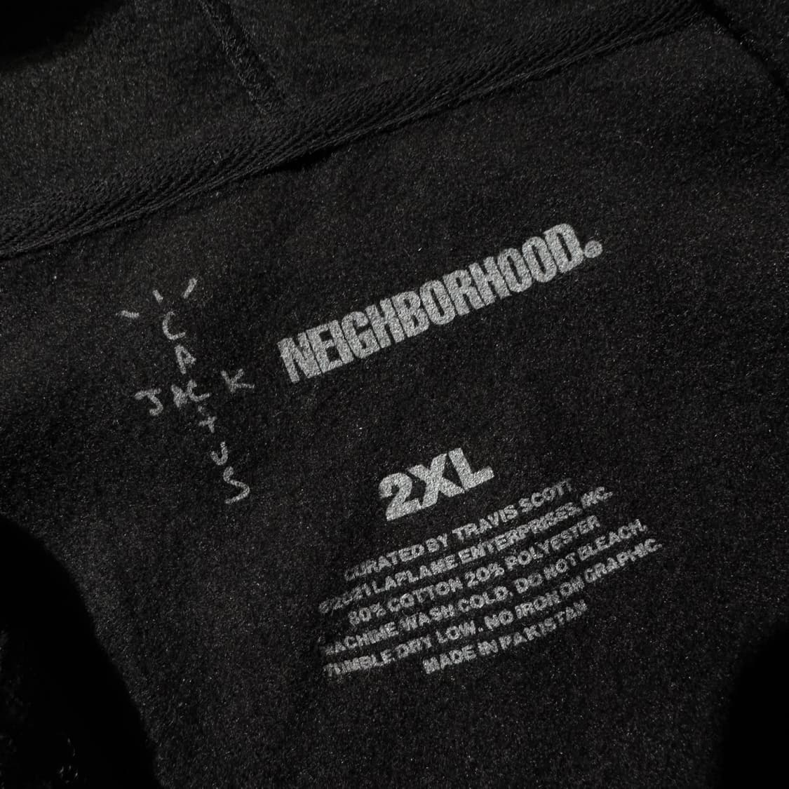 네이버후드 x 트래비스 스캇 캑터스 잭 후드집업 블랙 상품이미지5