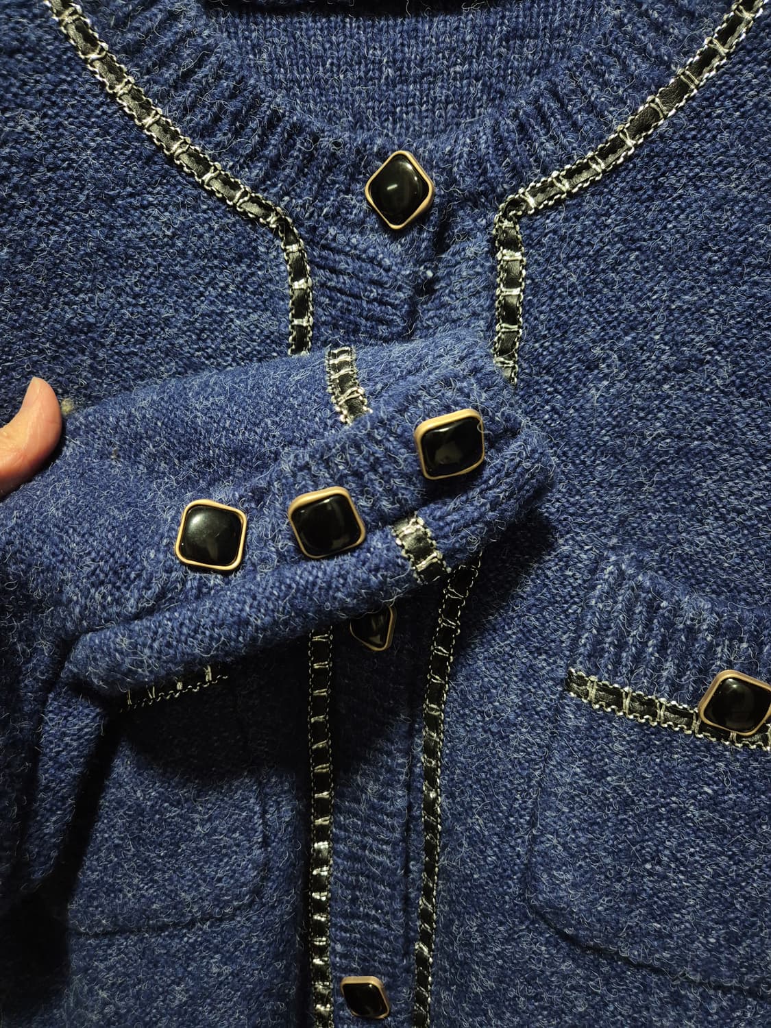 (세일)(새상품)vtg 네이비블루 가디건 스커트 셋업 상품이미지6