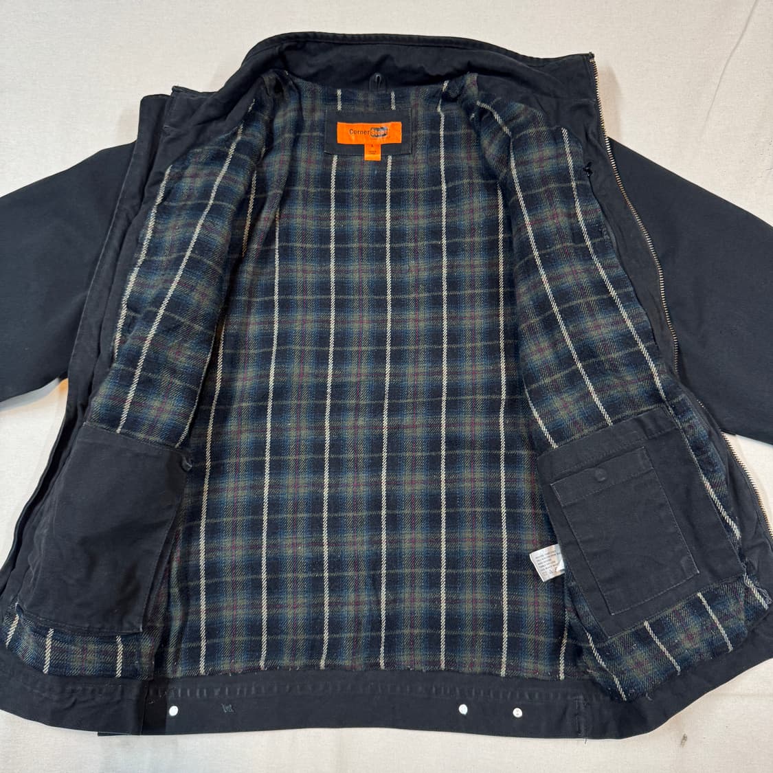 L) Corner Stone USA 워크웨어 워크 자켓 블랙 상품이미지5