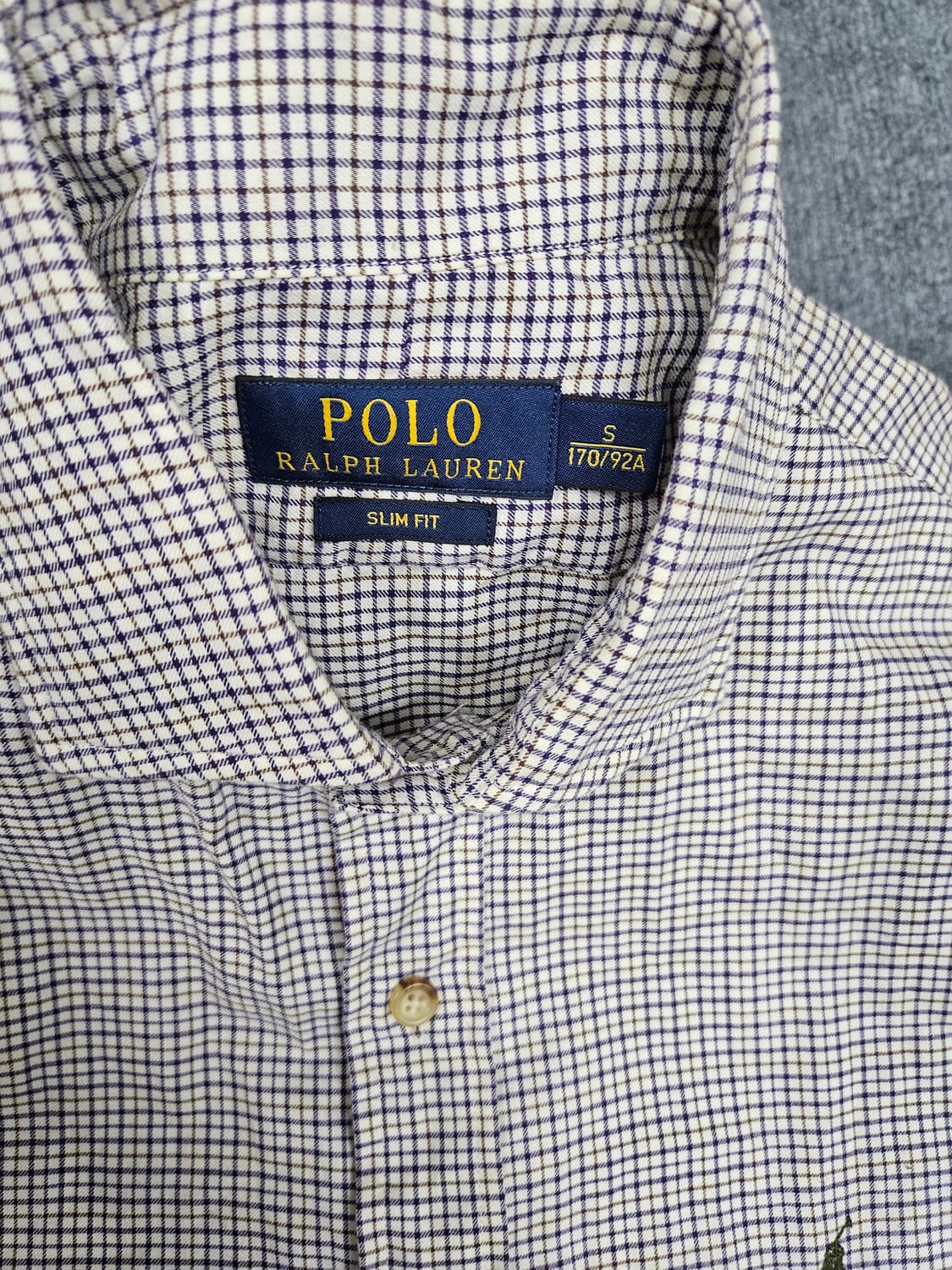 폴로 랄프로렌 슬림핏 체크 셔츠 S(급처) 상품이미지3