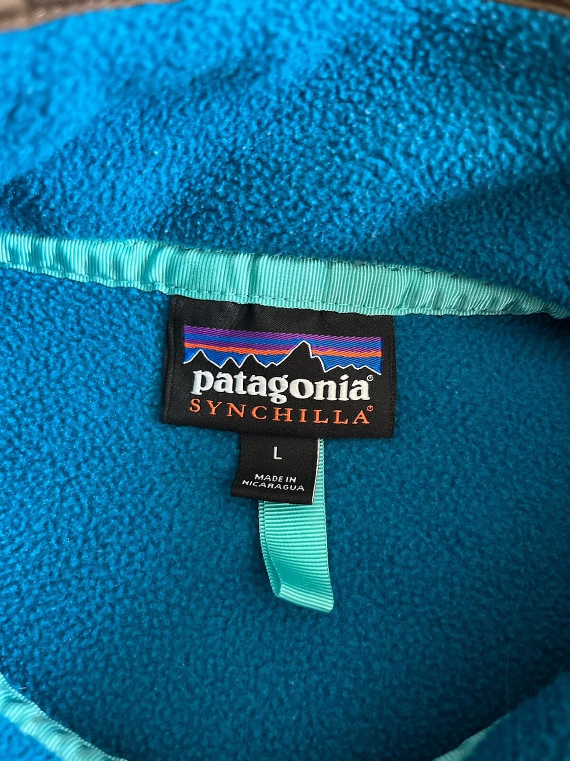 10s 파타고니아 신칠라 스냅-T 블루/브라운 상품이미지3