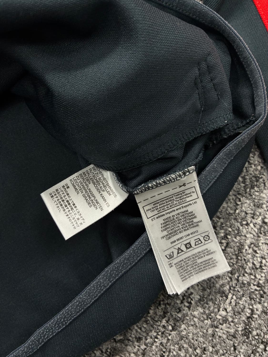 아디다스 레드 차콜 트랙탑 져지 M 상품이미지8