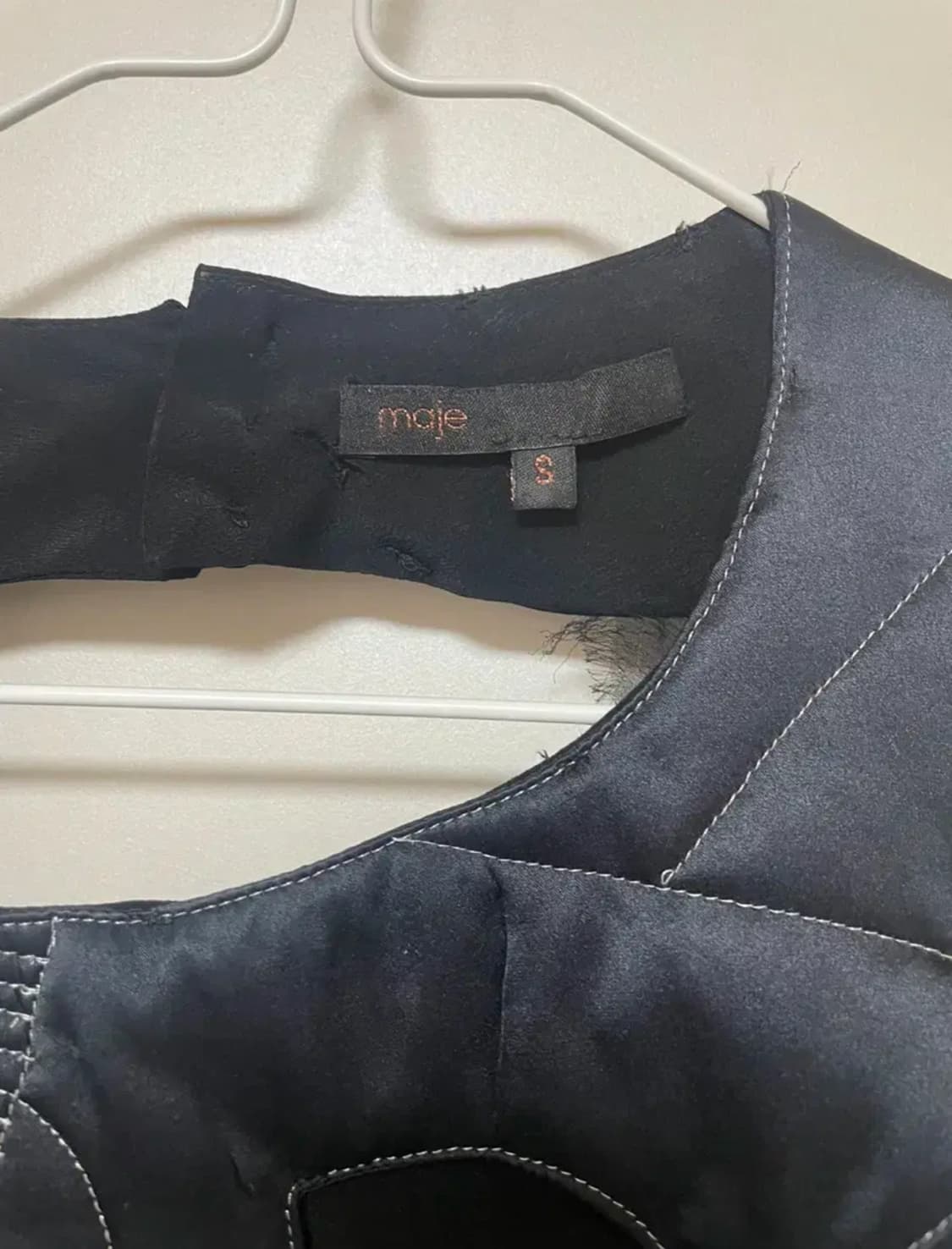 마쥬 슬리브레스 실크 원피스 S 사이즈 상품이미지3