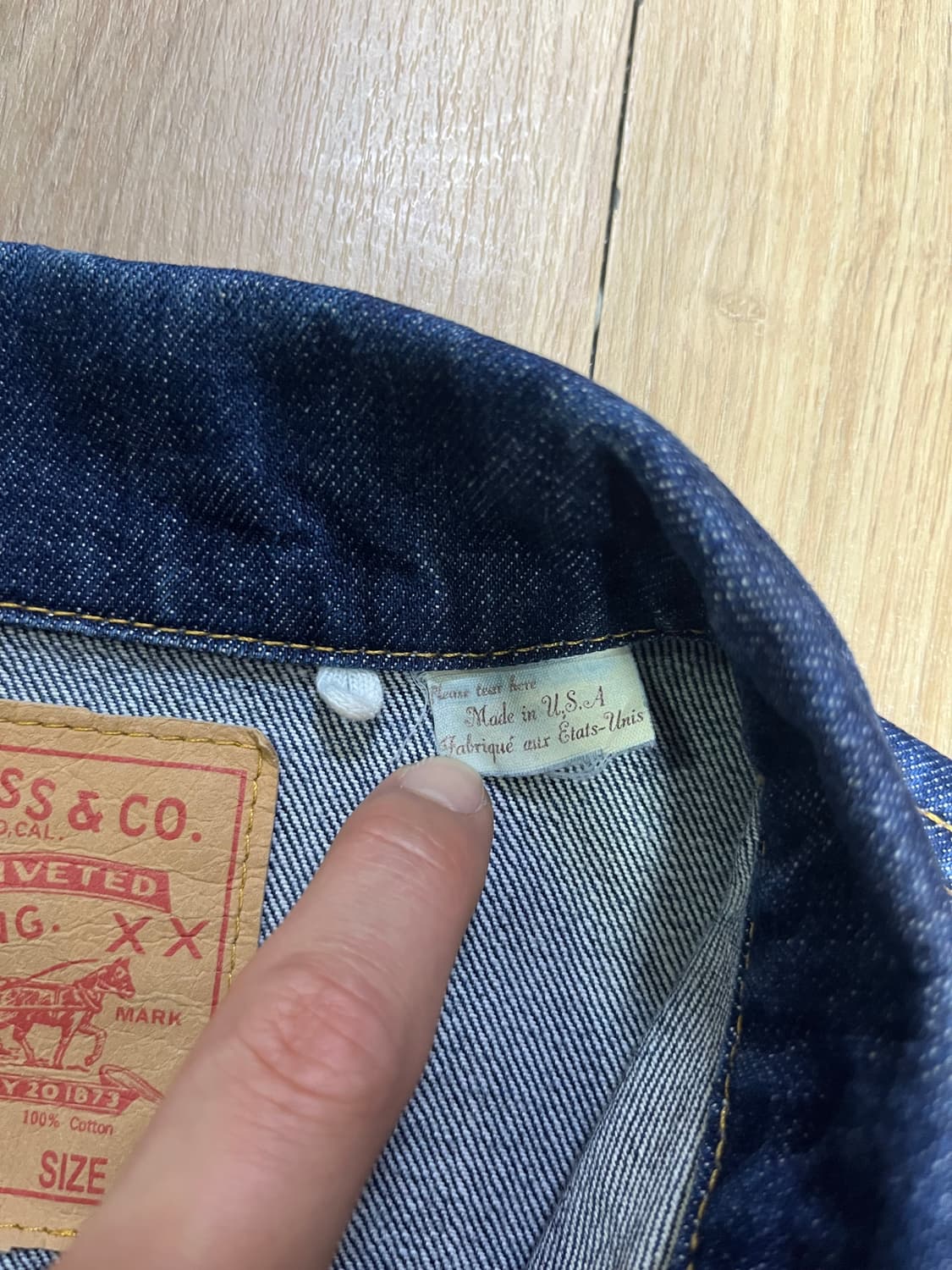 [XL] 콘밀 리바이스 lvc 1967 타입3 데님 트러커 자켓 상품이미지5