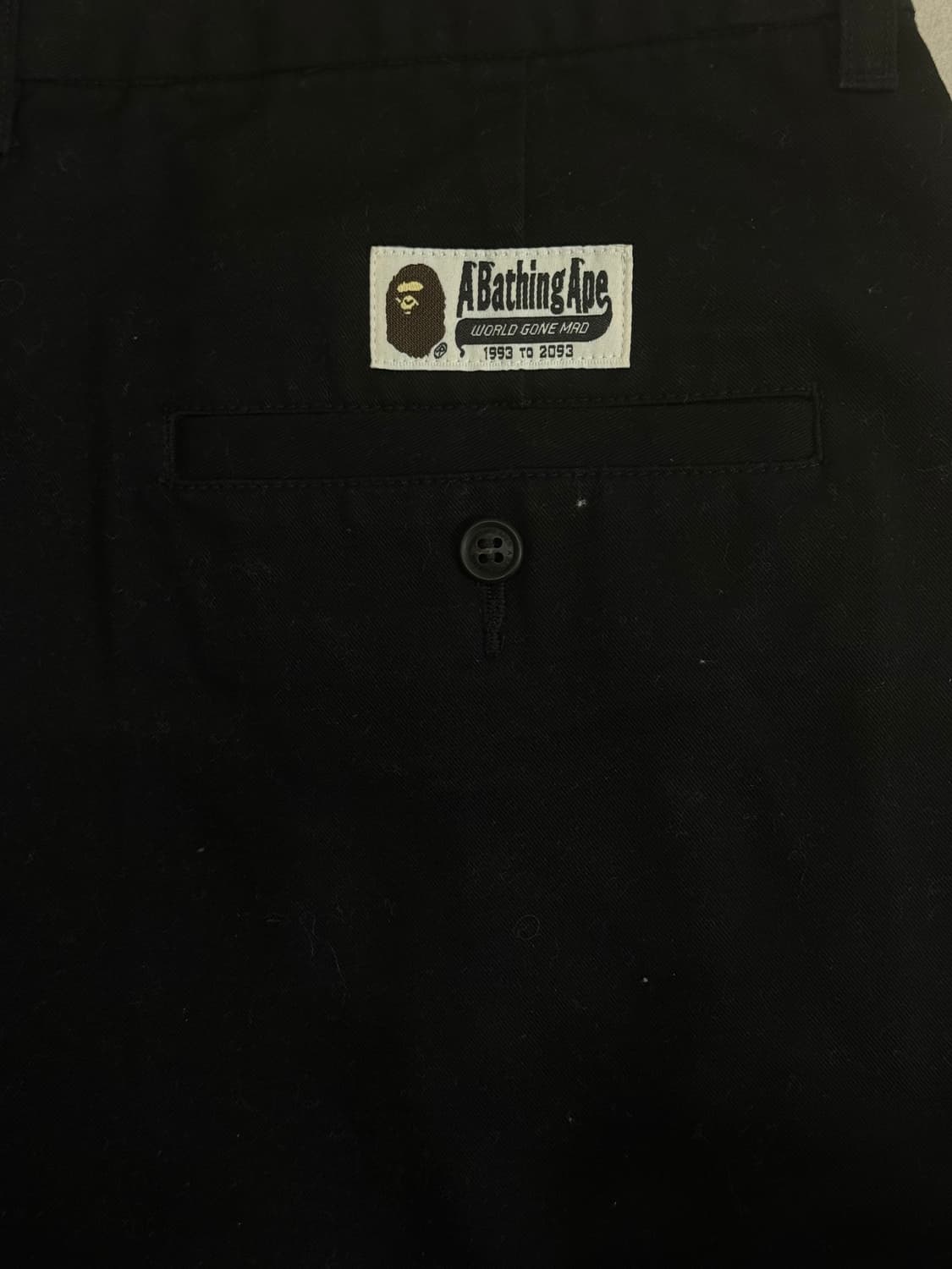 (L) 베이프 블랙 치노팬츠 상품이미지3