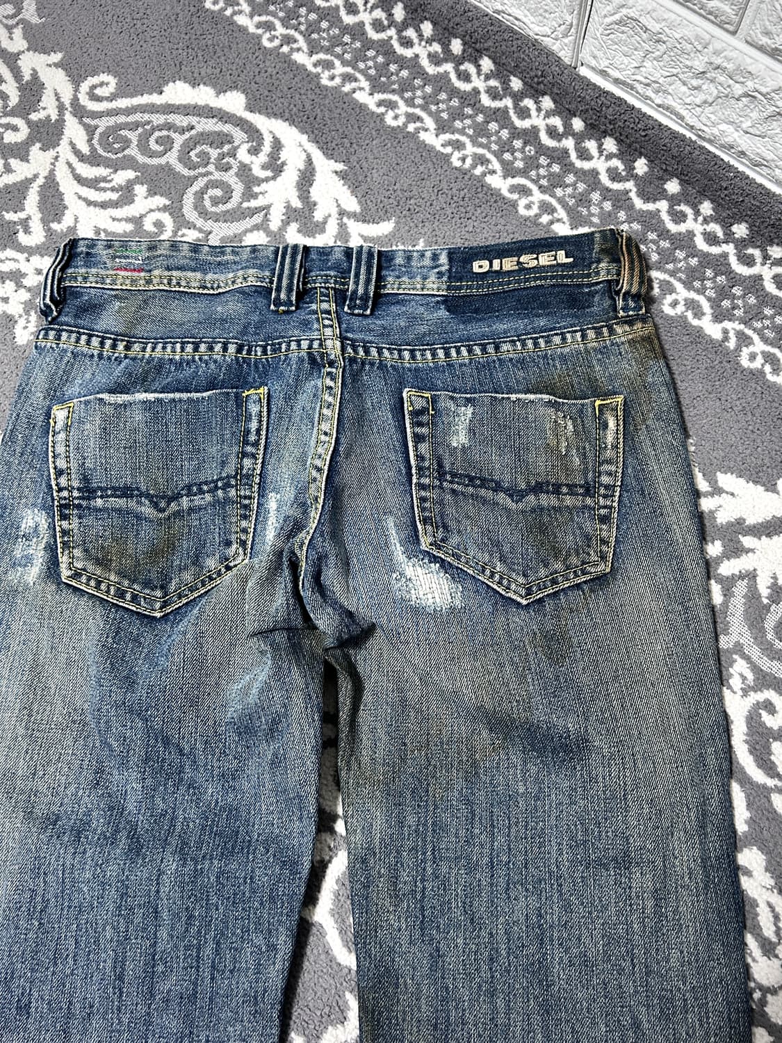 디젤 하드 스티치 디스트레스드 데님 팬츠 상품이미지6